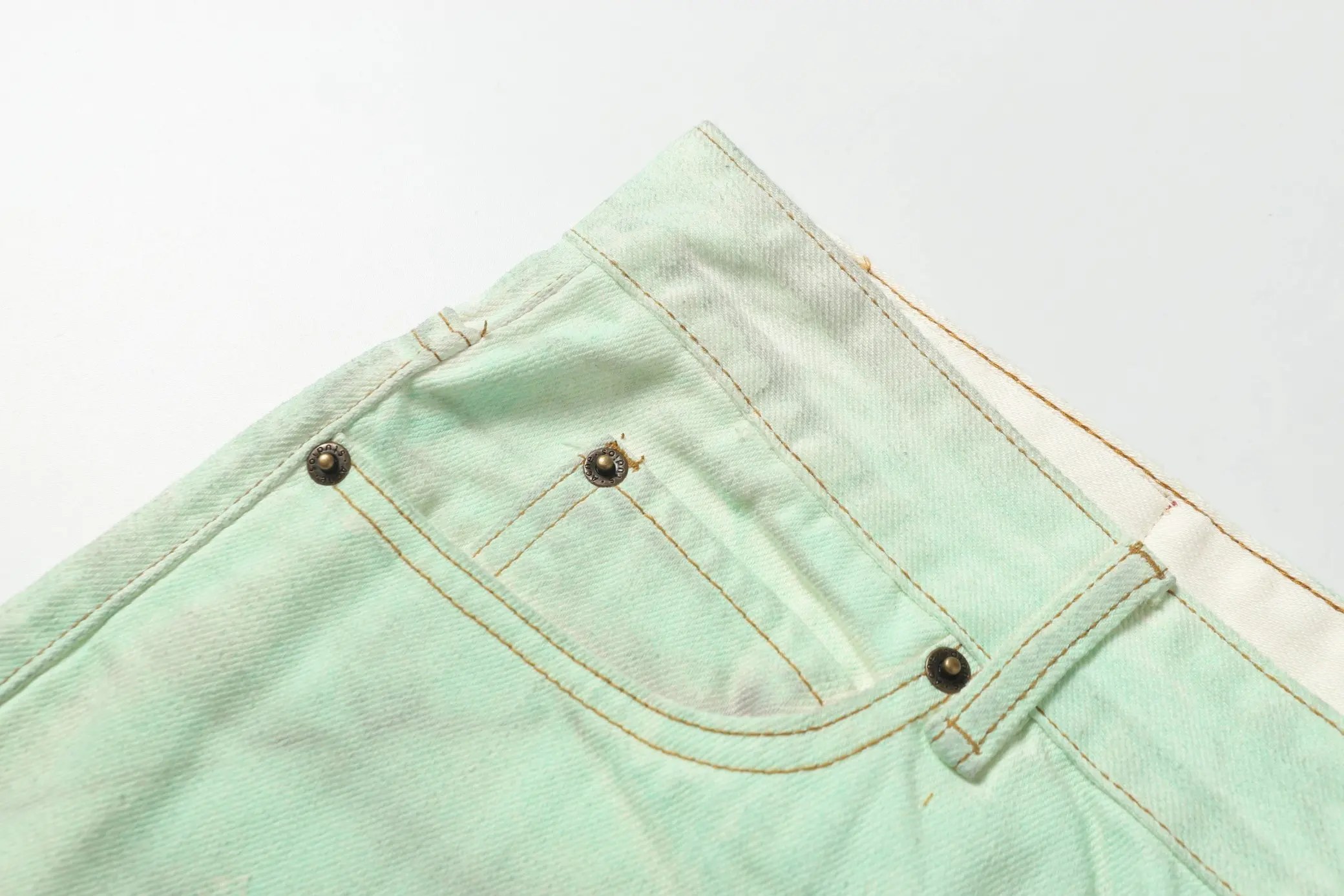 Distressed Mud-Dye Denim Shorts D22518639 — view 17
