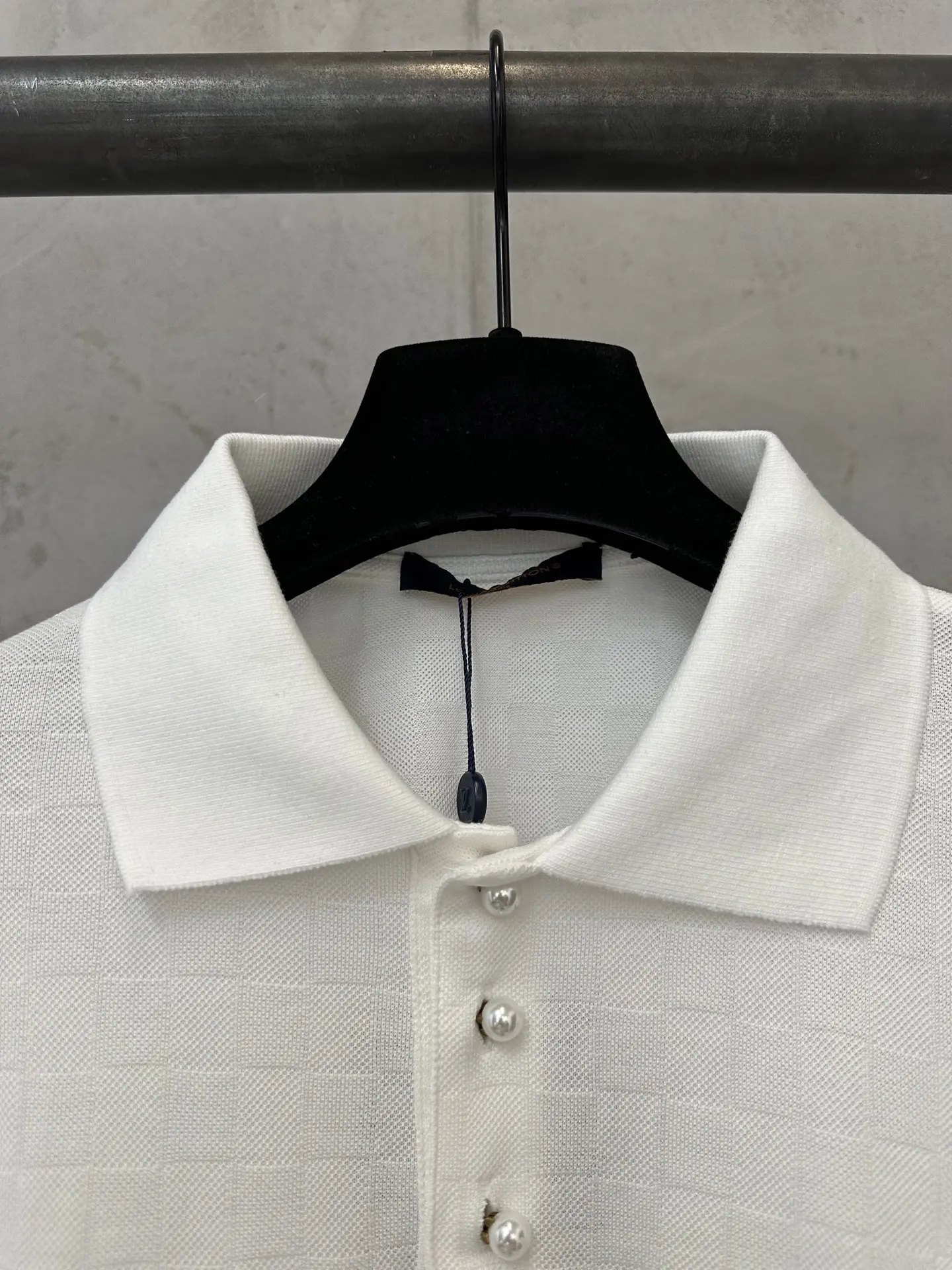 Embroidered Cotton Polo Shirt with Pearl Buttons D18511359 — view 5