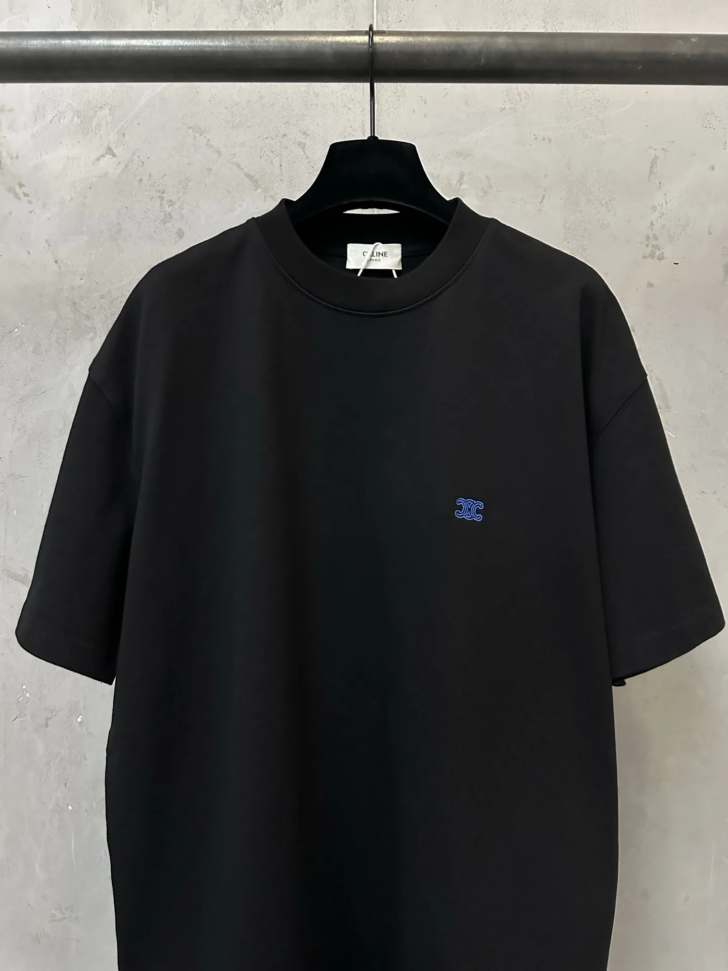 Triomphe Embroidered Heavyweight Cotton T-Shirt D19011188 — view 3