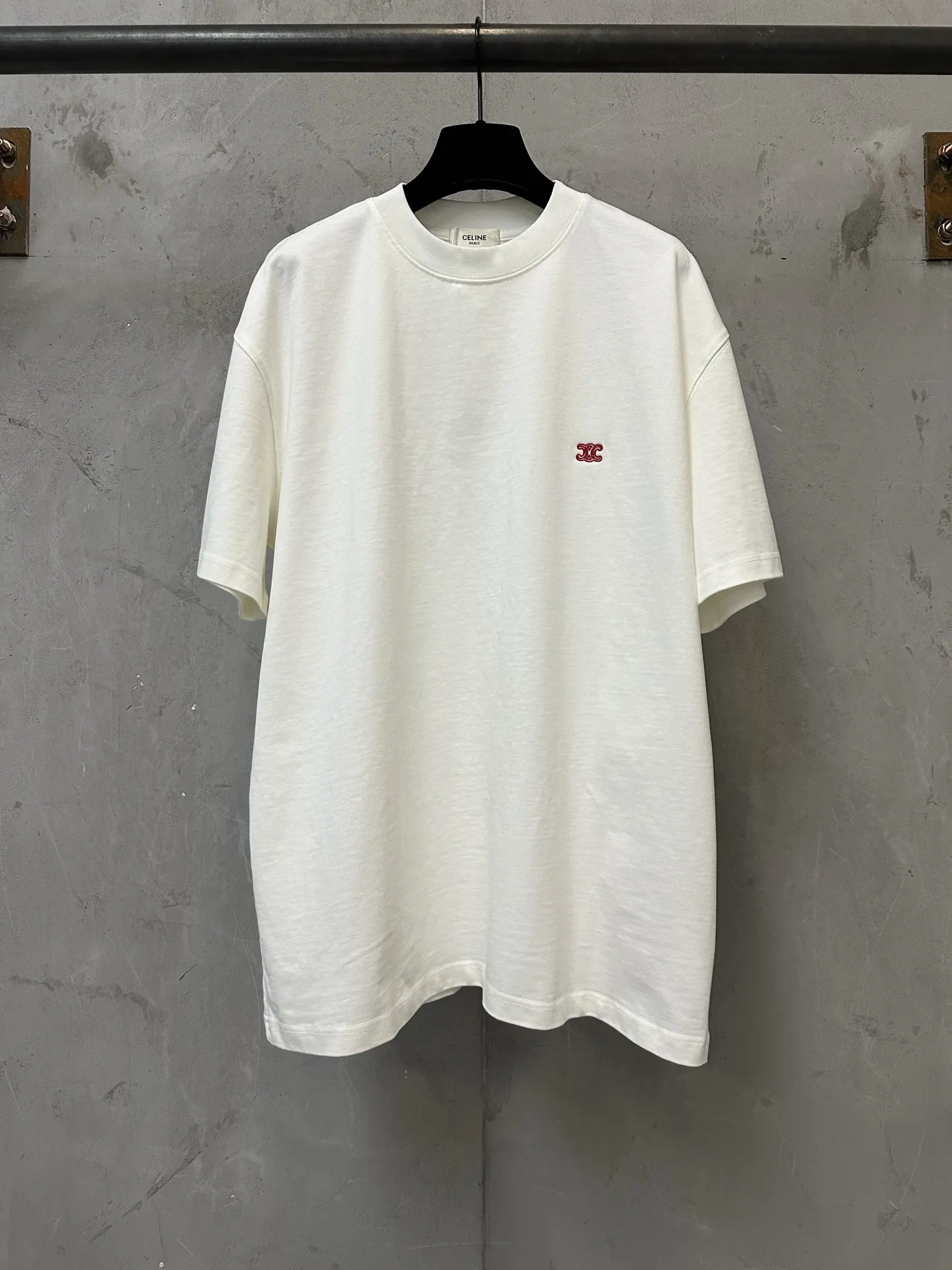 Triomphe Embroidered Heavyweight Cotton T-Shirt D19011187