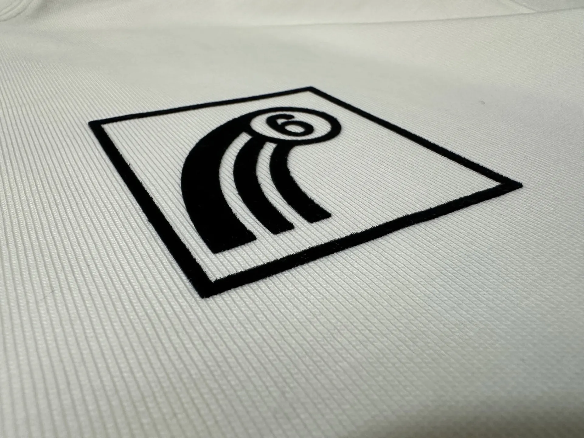 MM6 Logo Flocked Heavyweight Cotton T-Shirt D19523726 — view 7