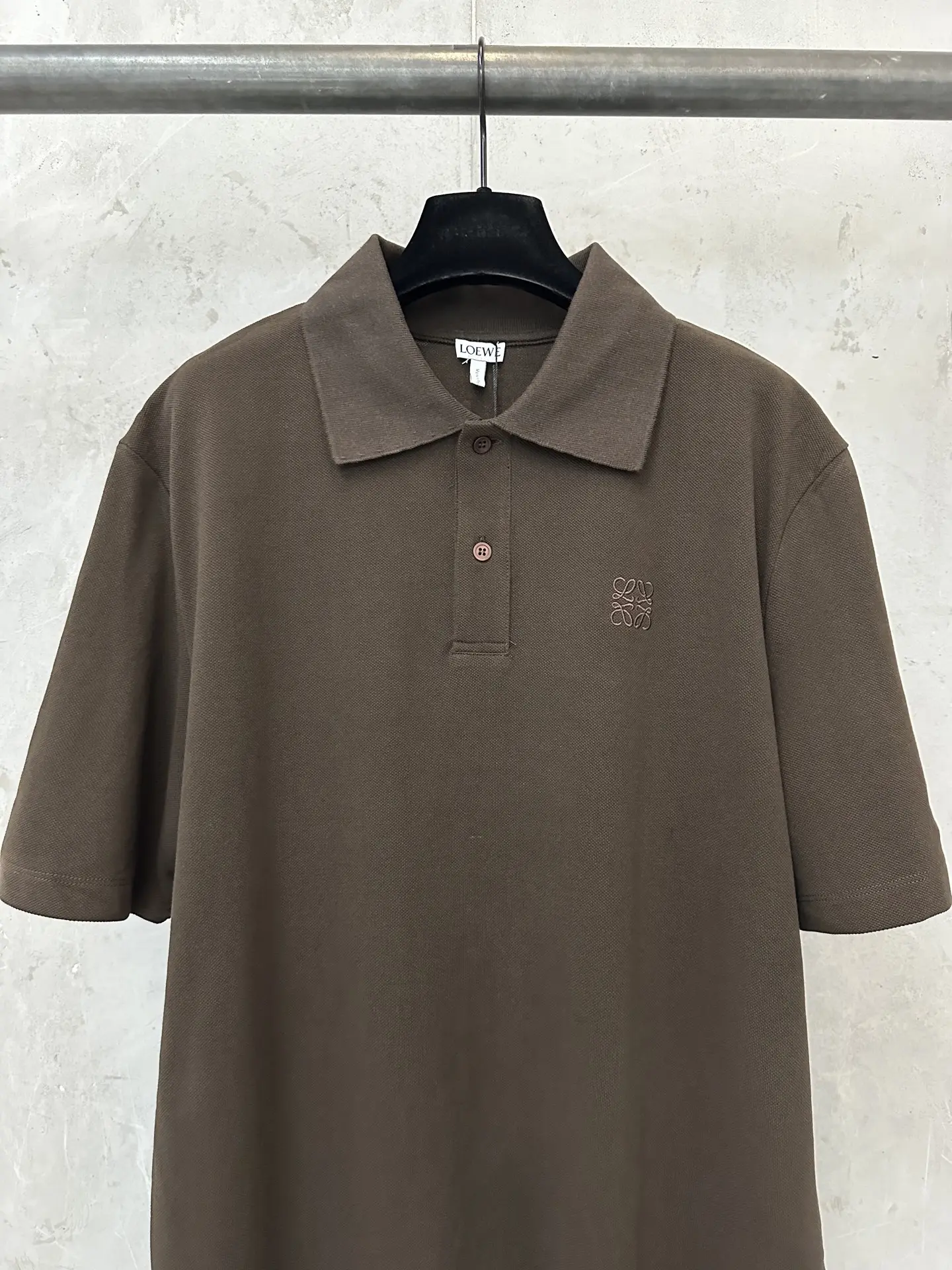 Anagram Embroidered Cotton-Piqué Polo Shirt D20511463 — view 3
