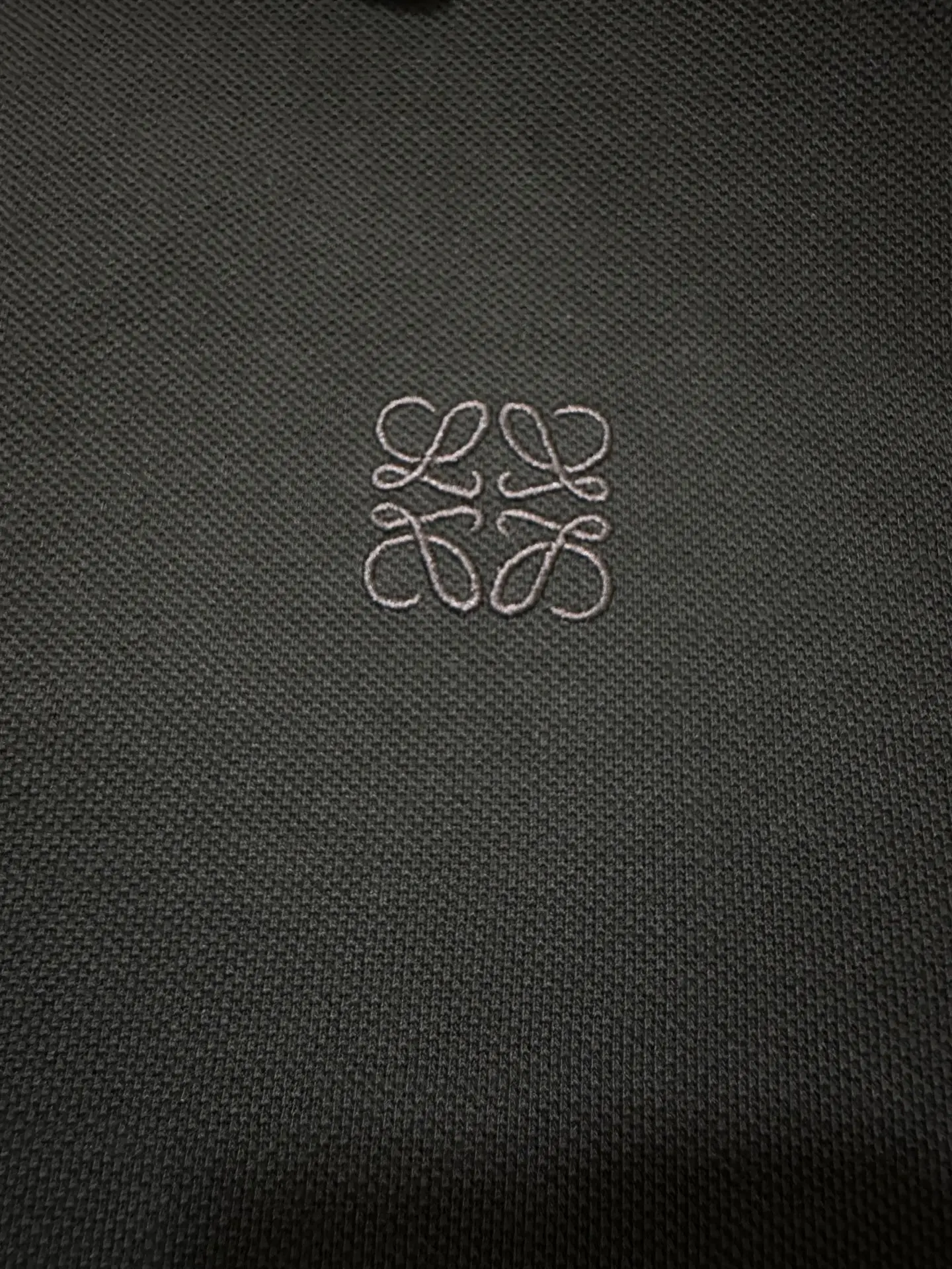 Anagram Embroidered Cotton-Piqué Polo Shirt D20511463 — view 7