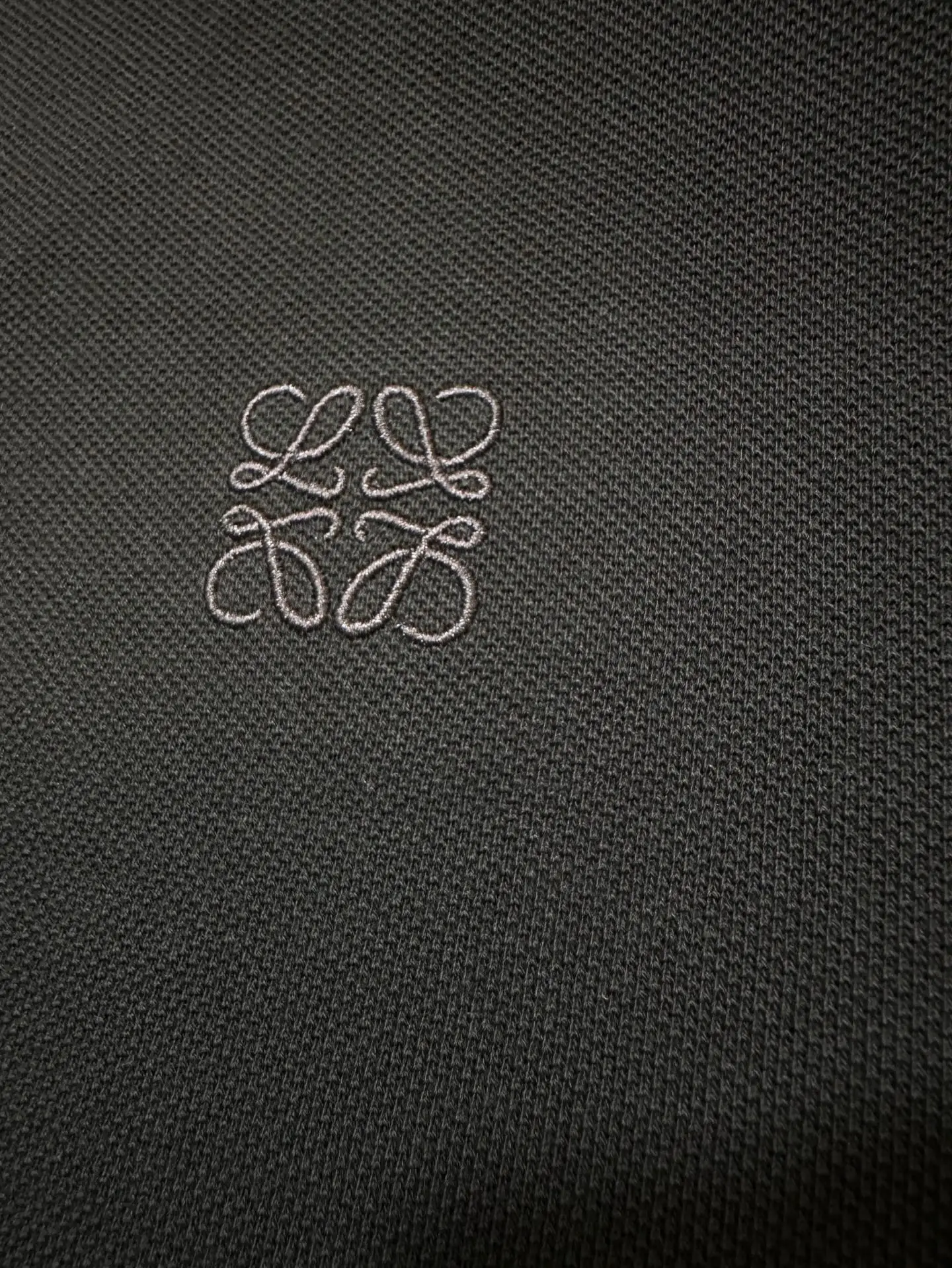Anagram Embroidered Cotton-Piqué Polo Shirt D20511463 — view 8