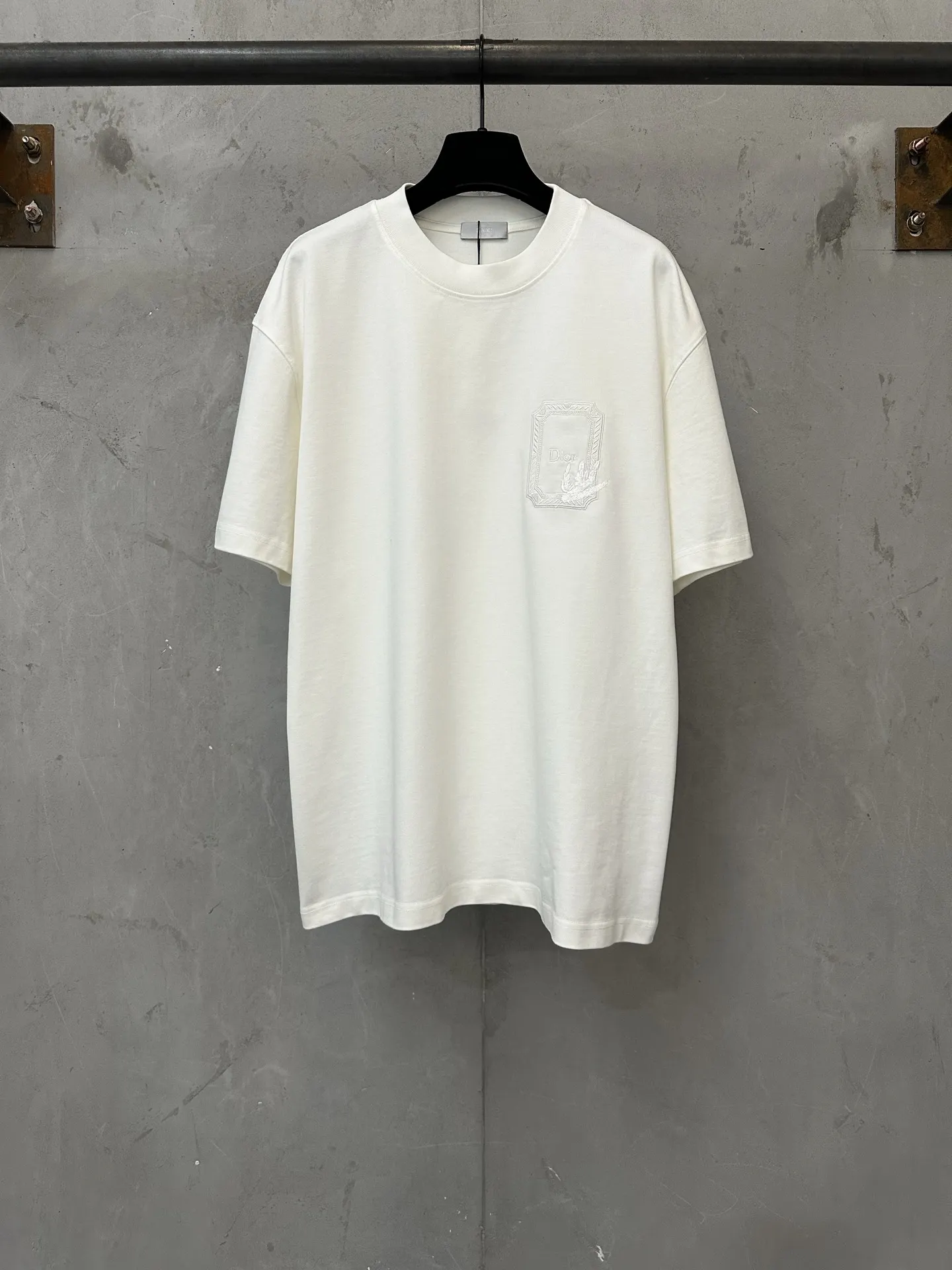 Embroidered Logo Heavyweight Cotton T-Shirt D21020468