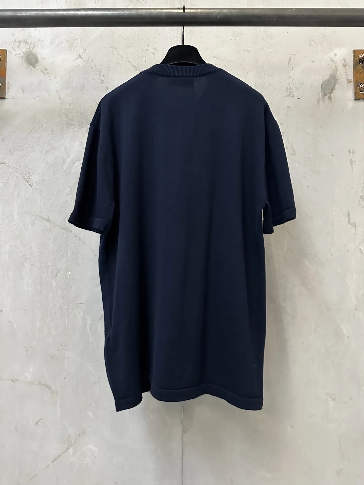 Logo-Jacquard Silk and Cotton Knit T-Shirt D21011170 — view 2