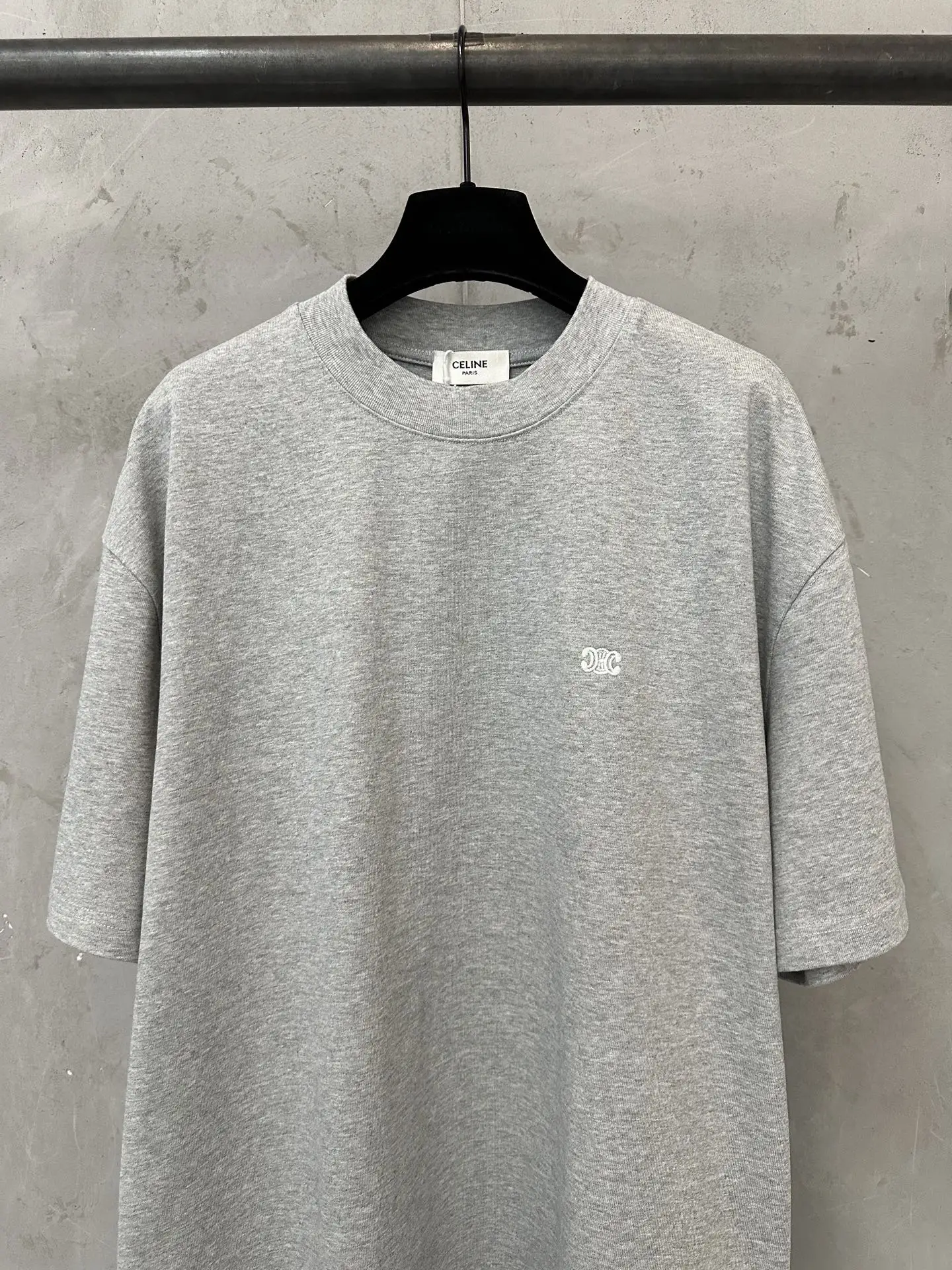 Triomphe Logo Embroidery Heavyweight Cotton T-Shirt D21018929 — view 3