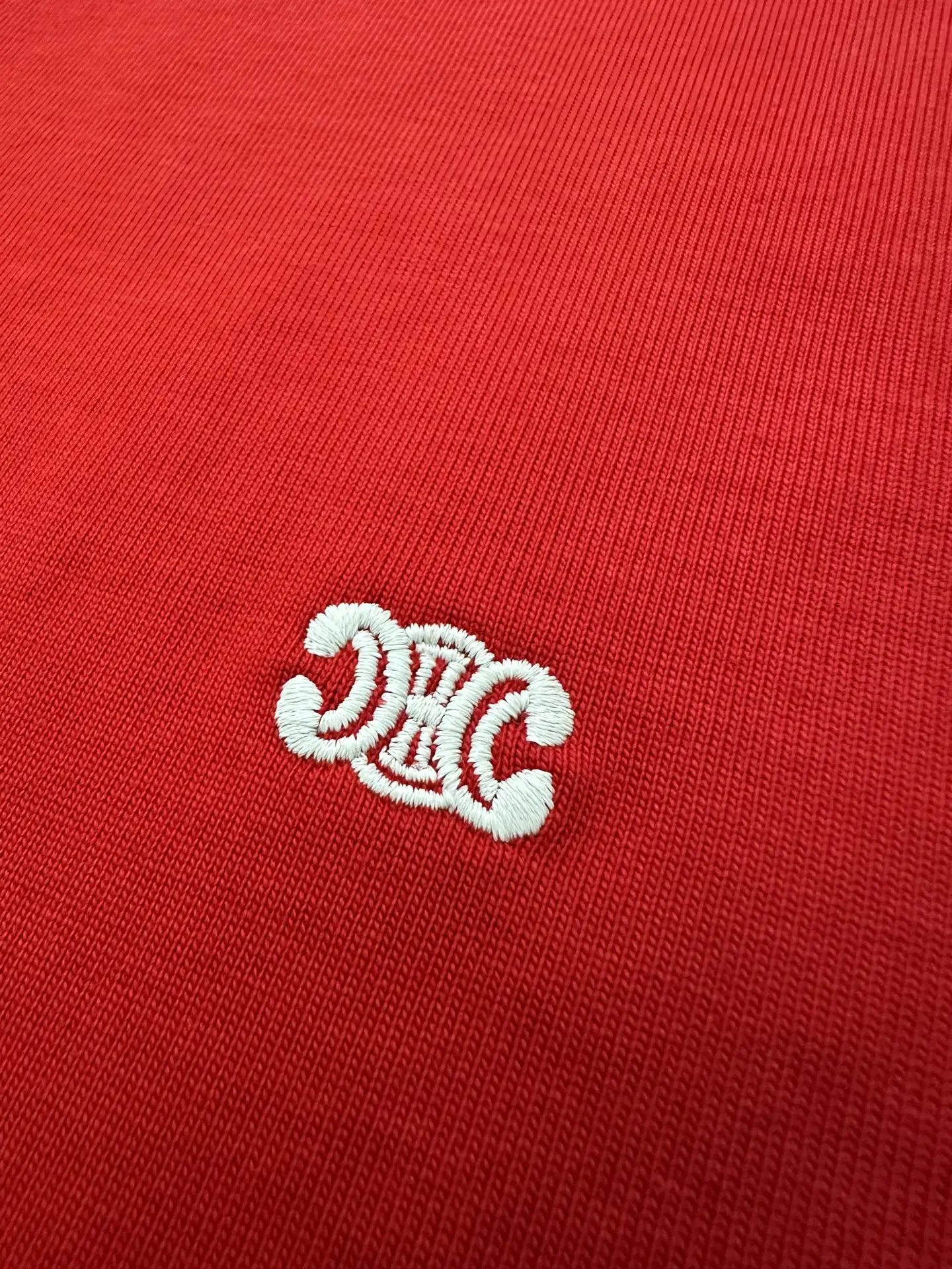Triomphe Logo Embroidered Heavyweight Cotton T-Shirt D21018931 — view 7