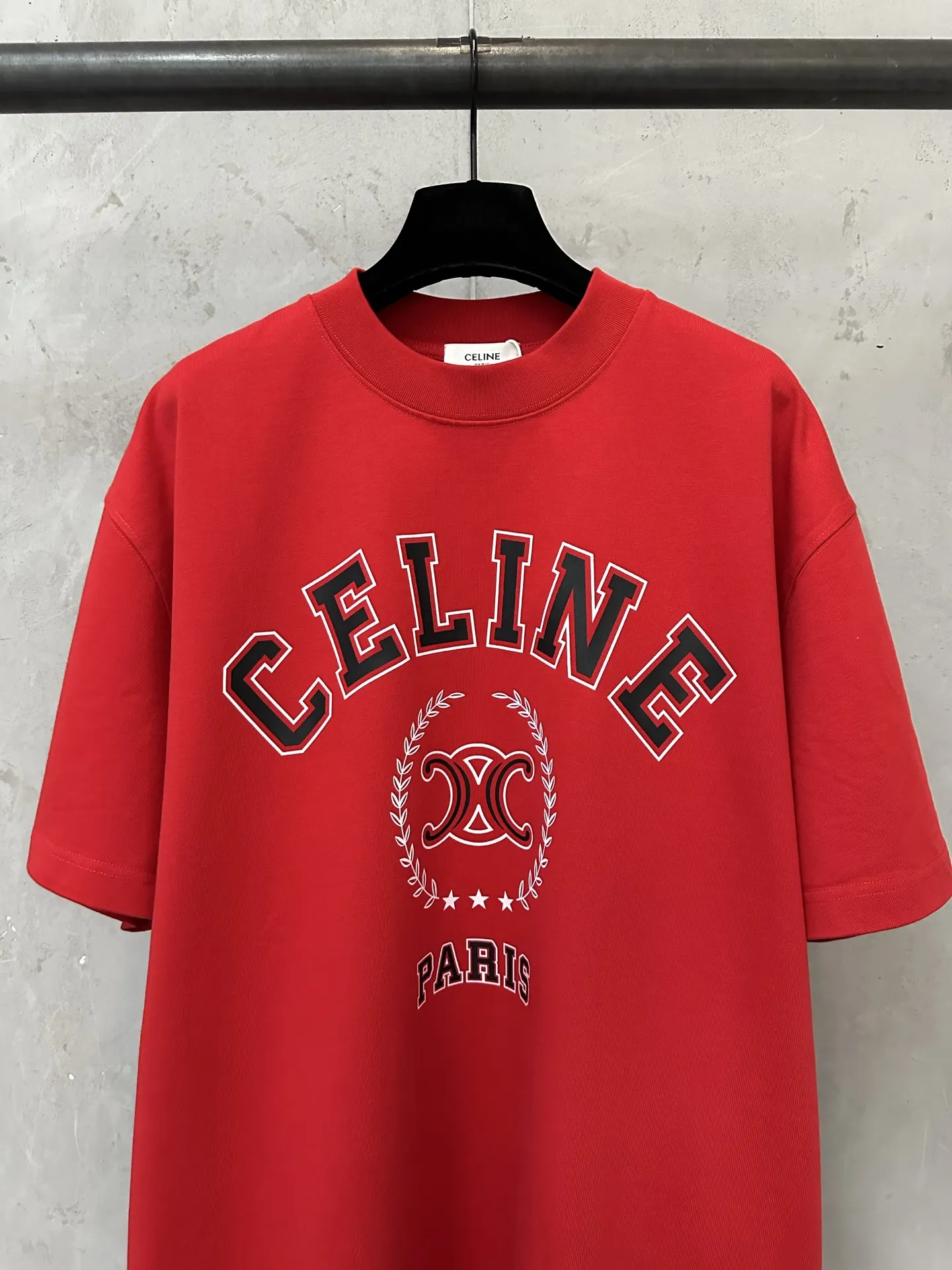 Triomphe Logo Heavyweight Cotton T-Shirt D21023127 — view 3