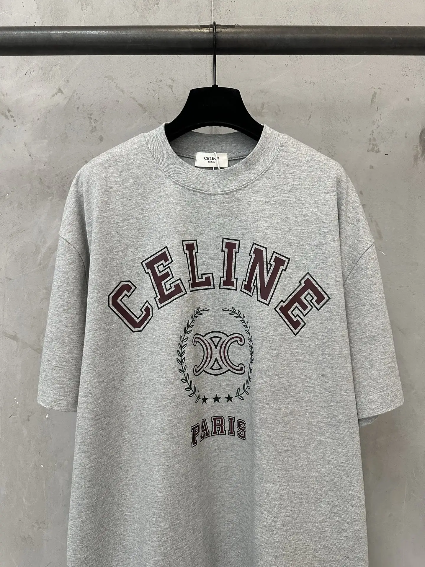 Triomphe Logo Heavyweight Cotton T-Shirt D21023128 — view 3