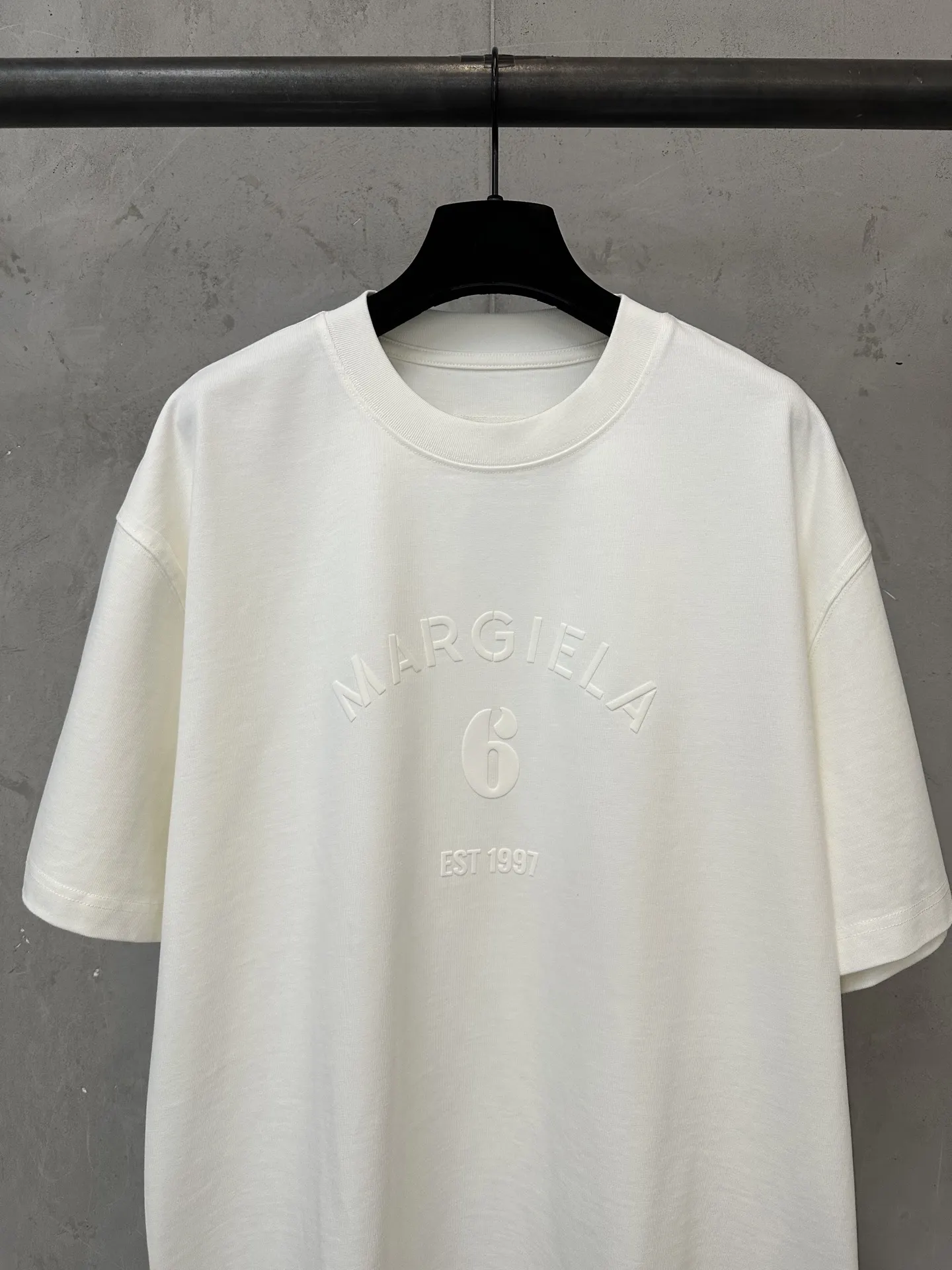 MM6 Maison Margiela Flocked Logo Heavyweight T-Shirt D21020493 — view 3