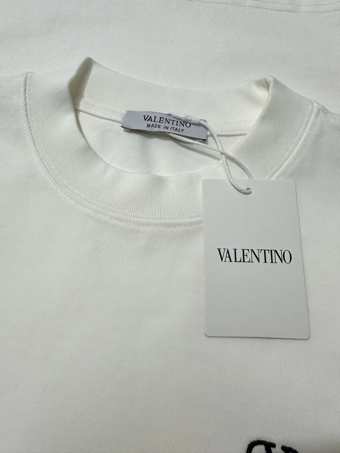 VLogo Embroidered Heavyweight Cotton T-Shirt D21018875 — view 6