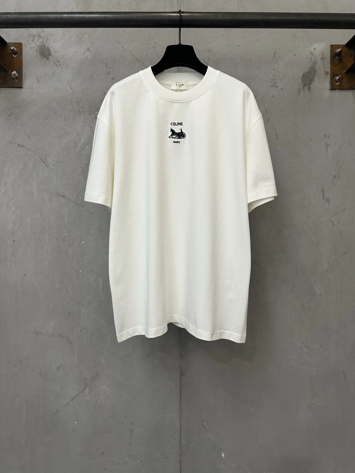 Triomphe Carriage Logo Heavyweight Cotton T-Shirt D21018852