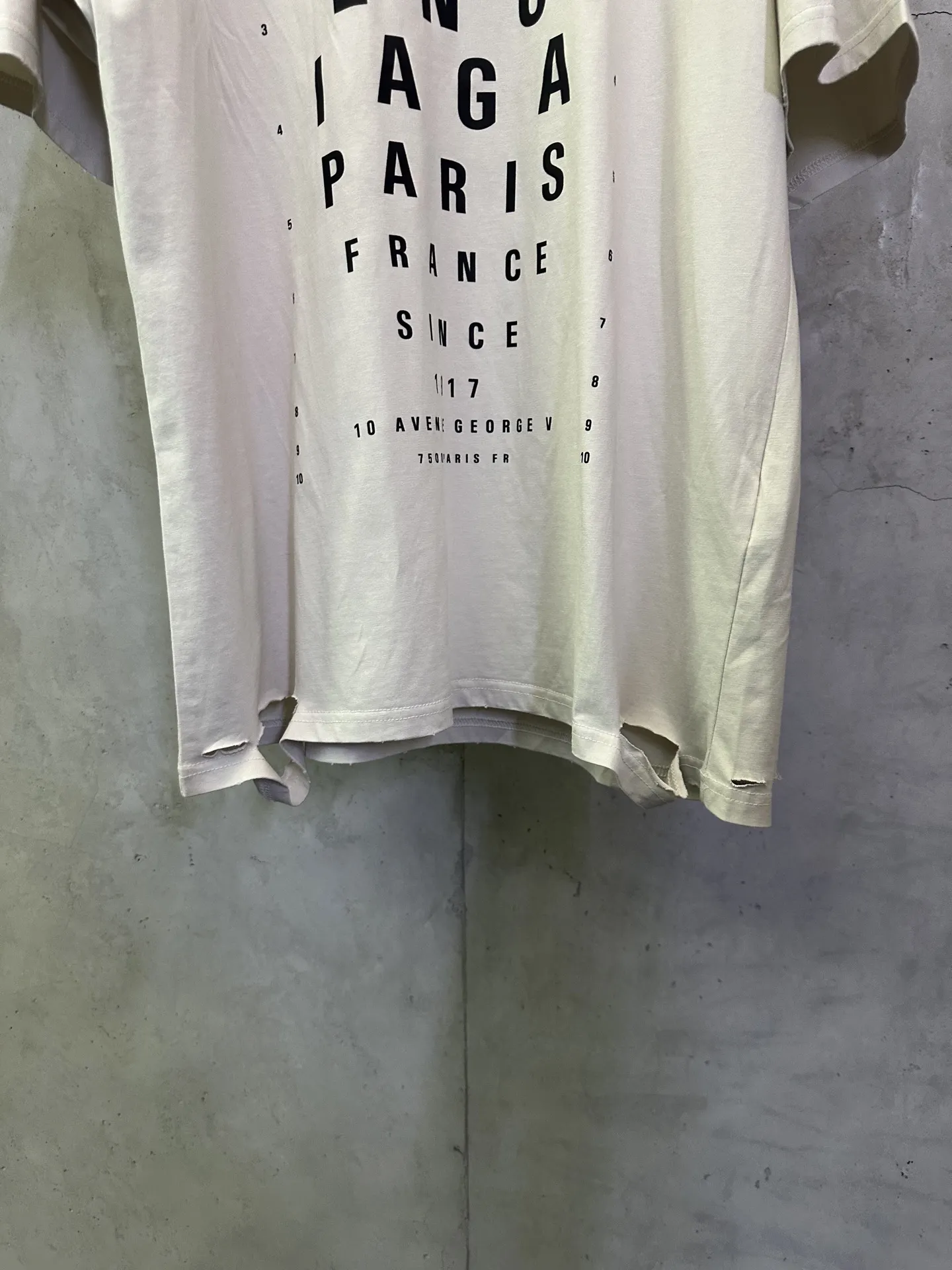 Eye Chart Distressed Cotton T-Shirt D21512420 — view 4