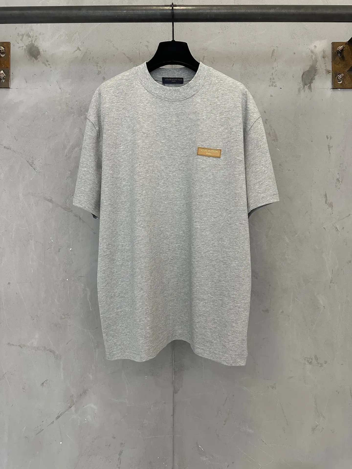 Leather Logo Patch Heavyweight Cotton T-Shirt D22011895