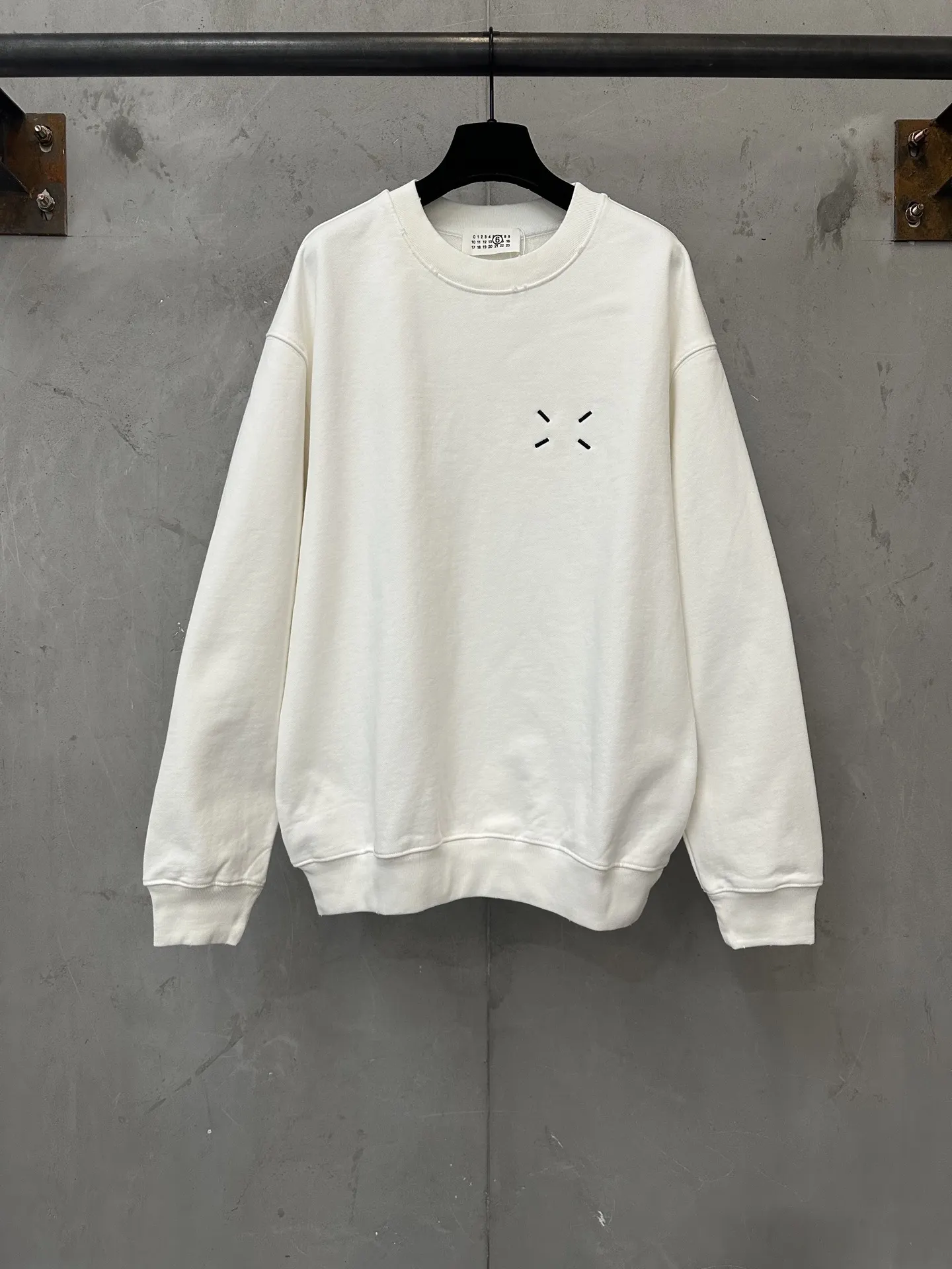 MM6 Embroidered Heavyweight Cotton Sweatshirt D25020521