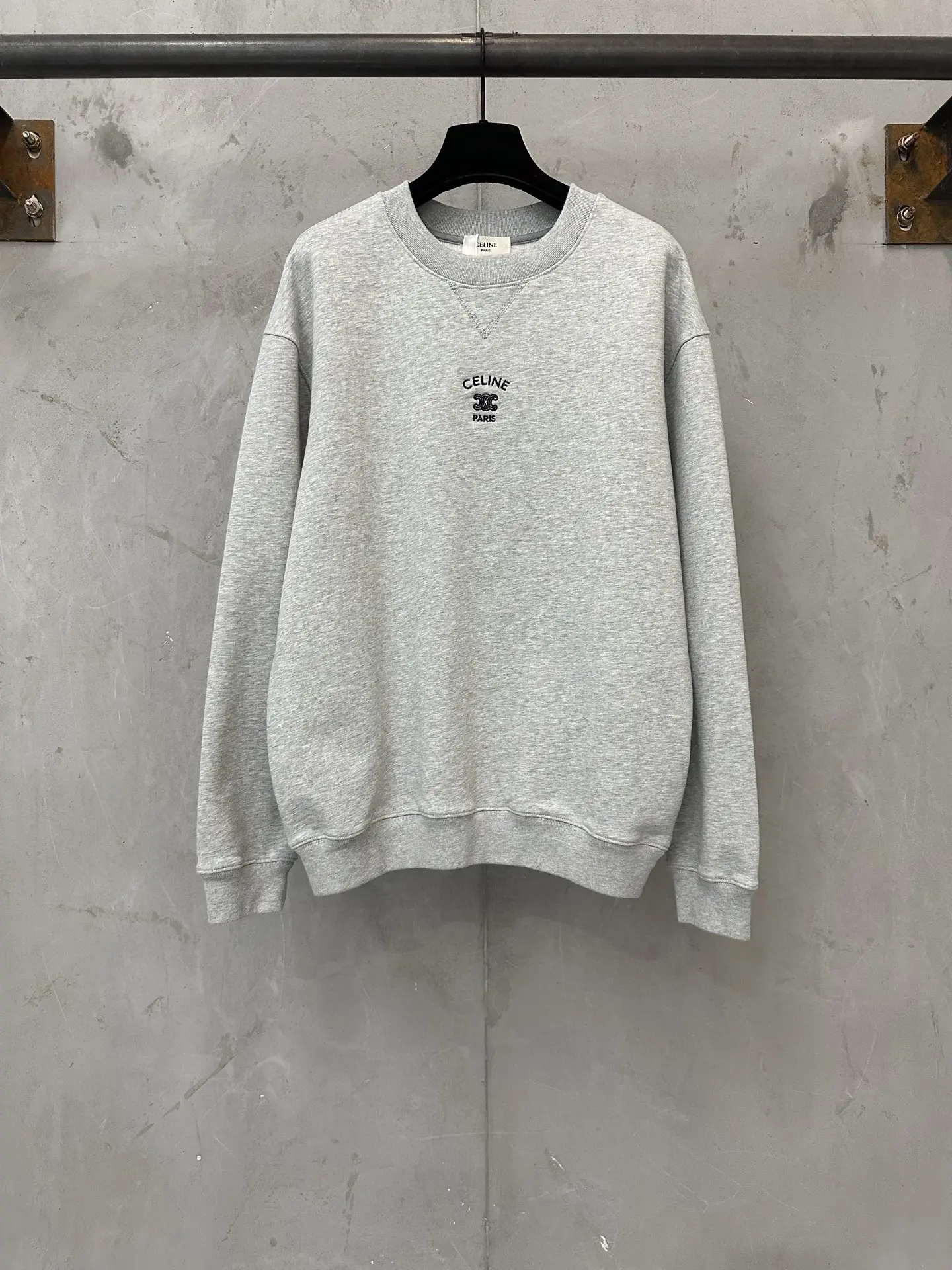 Triomphe Logo Embroidered Cotton Sweatshirt D26023113
