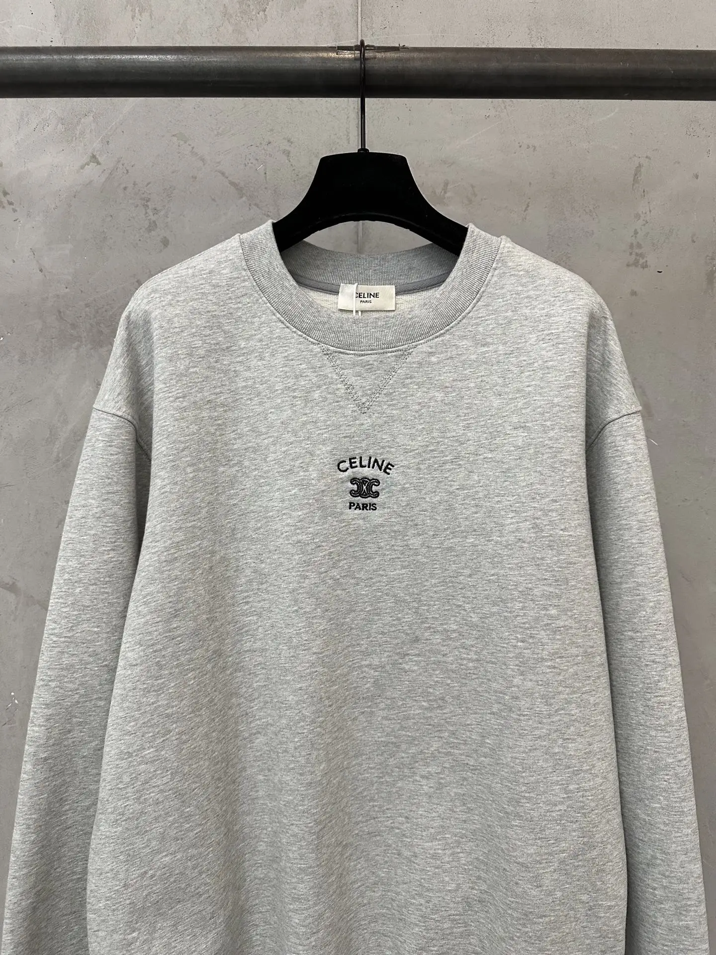 Triomphe Logo Embroidered Cotton Sweatshirt D26023113 — view 3