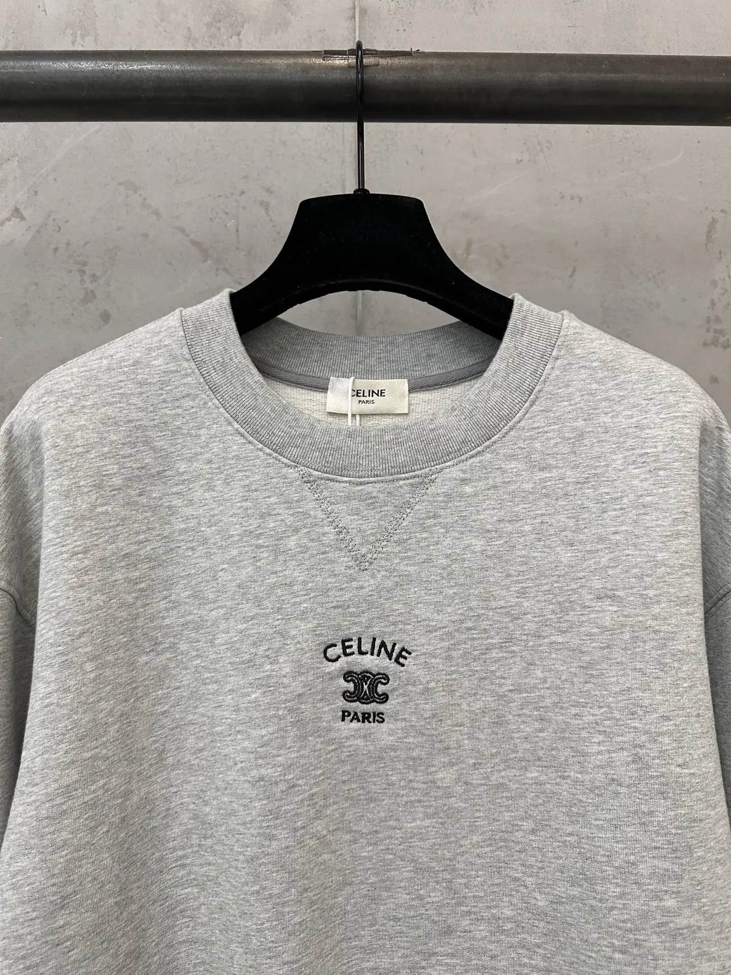Triomphe Logo Embroidered Cotton Sweatshirt D26023113 — view 5