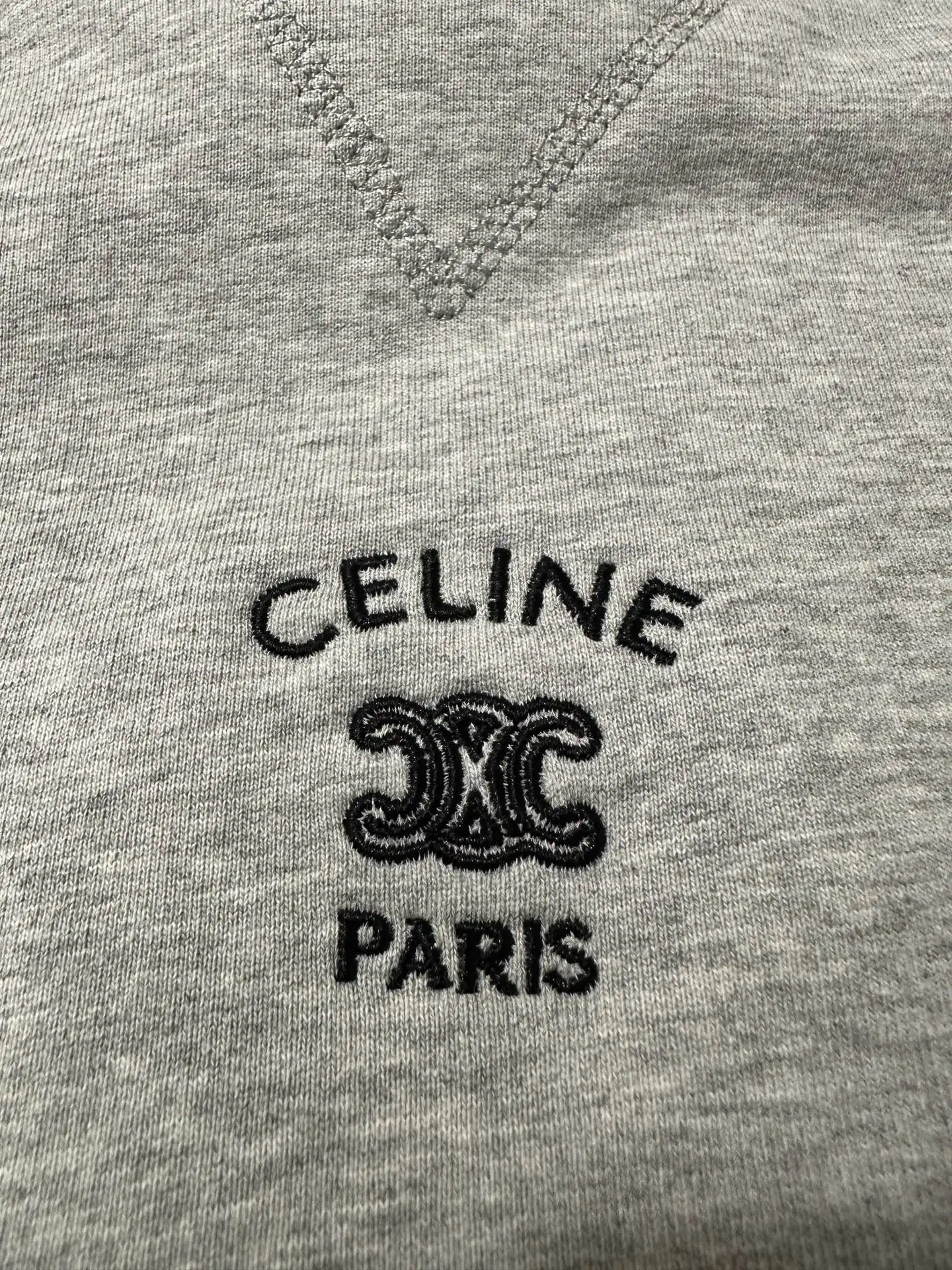 Triomphe Logo Embroidered Cotton Sweatshirt D26023113 — view 7