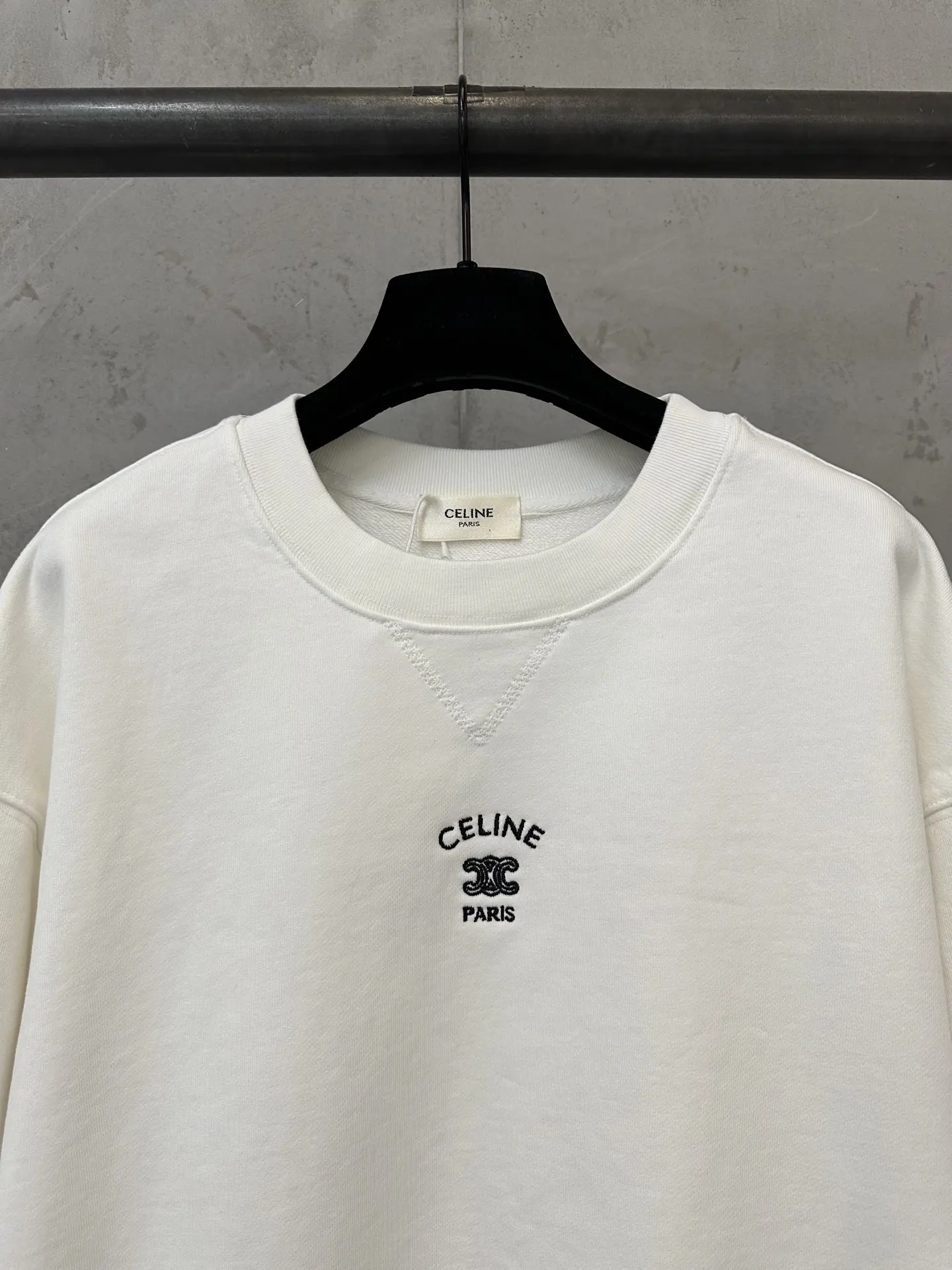 Triomphe Logo Embroidered Cotton Sweatshirt D26023112 — view 5