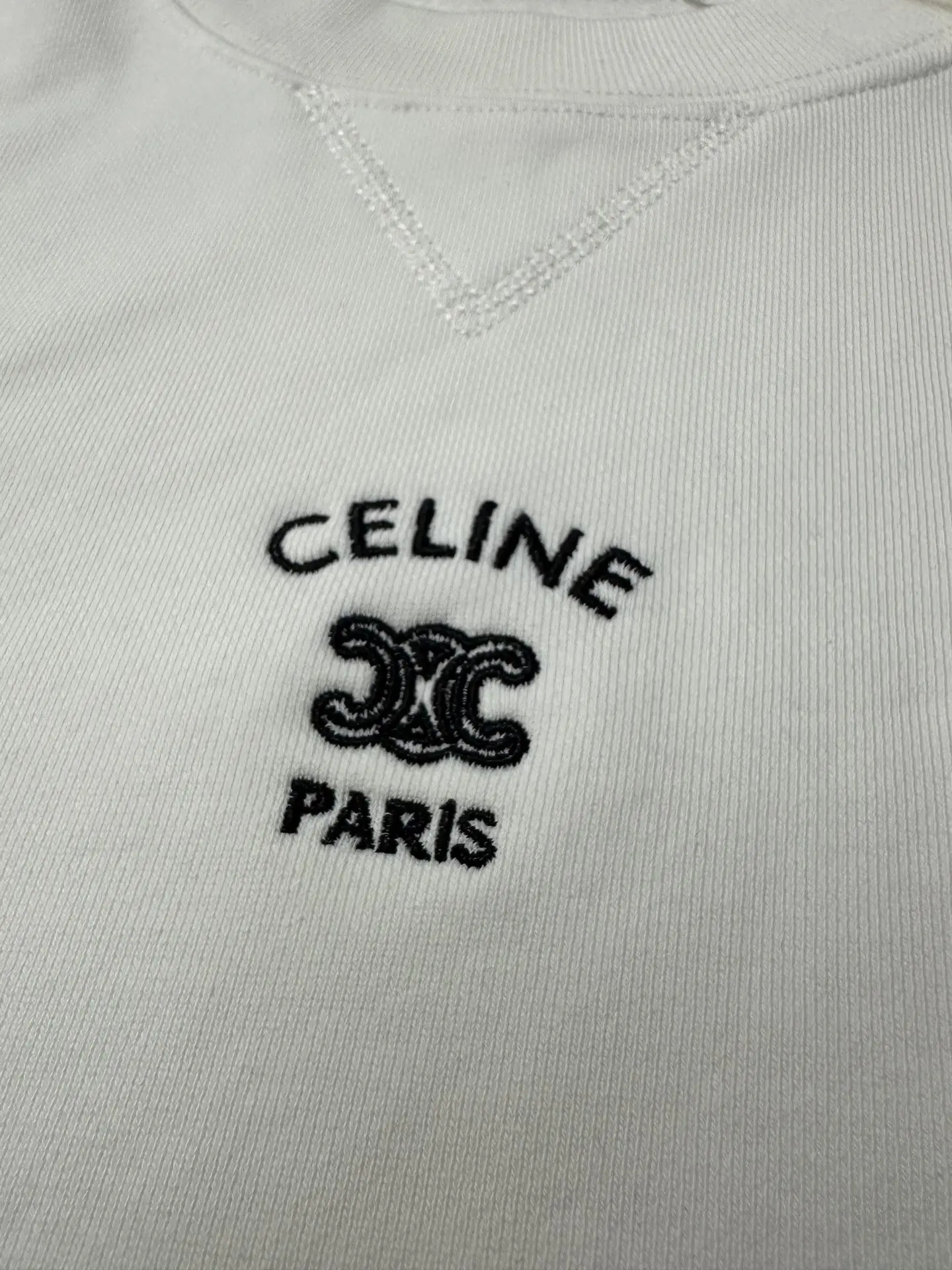Triomphe Logo Embroidered Cotton Sweatshirt D26023112 — view 7