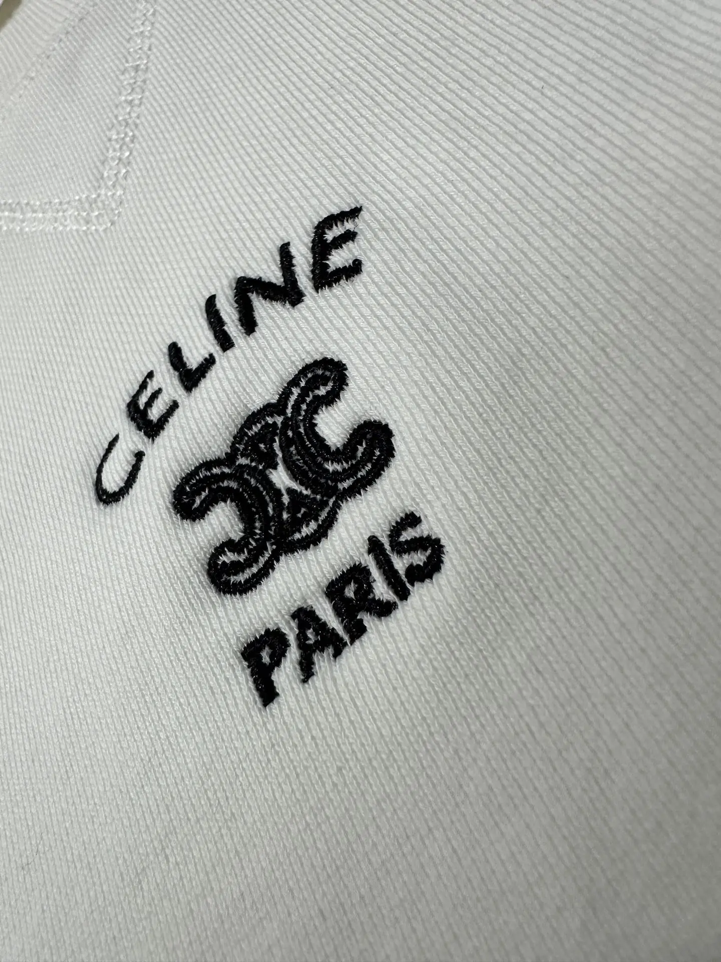 Triomphe Logo Embroidered Cotton Sweatshirt D26023112 — view 8