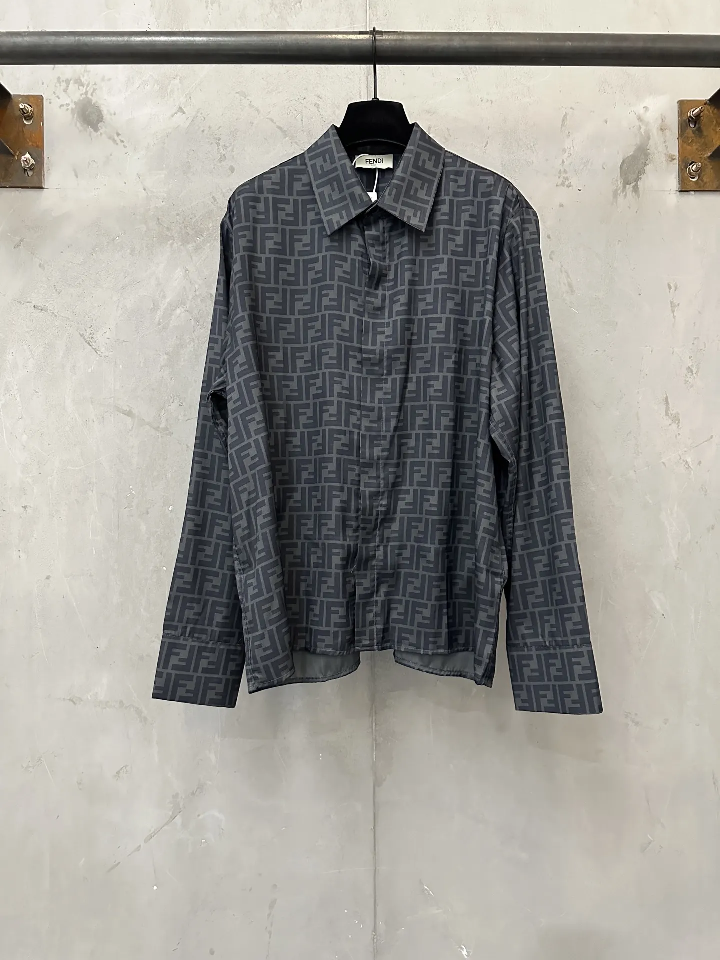 FF Monogram Silk-Blend Shirt D27020479
