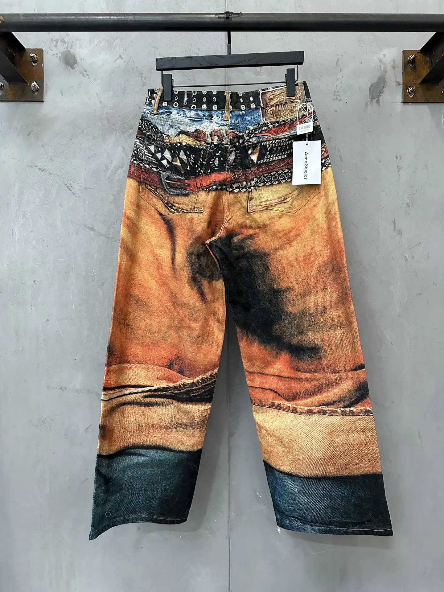 Trompe L'oeil Print Wide-Leg Jeans D31022226 — view 2