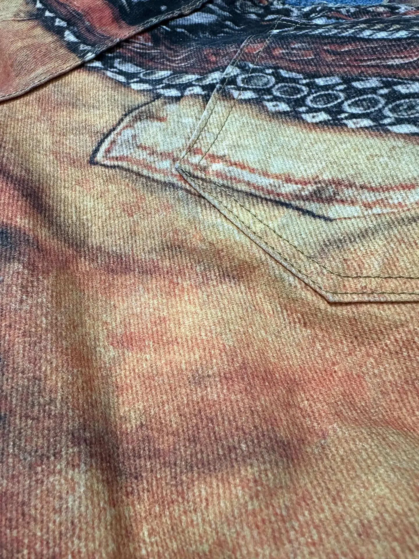 Trompe L'oeil Print Wide-Leg Jeans D31022226 — view 6
