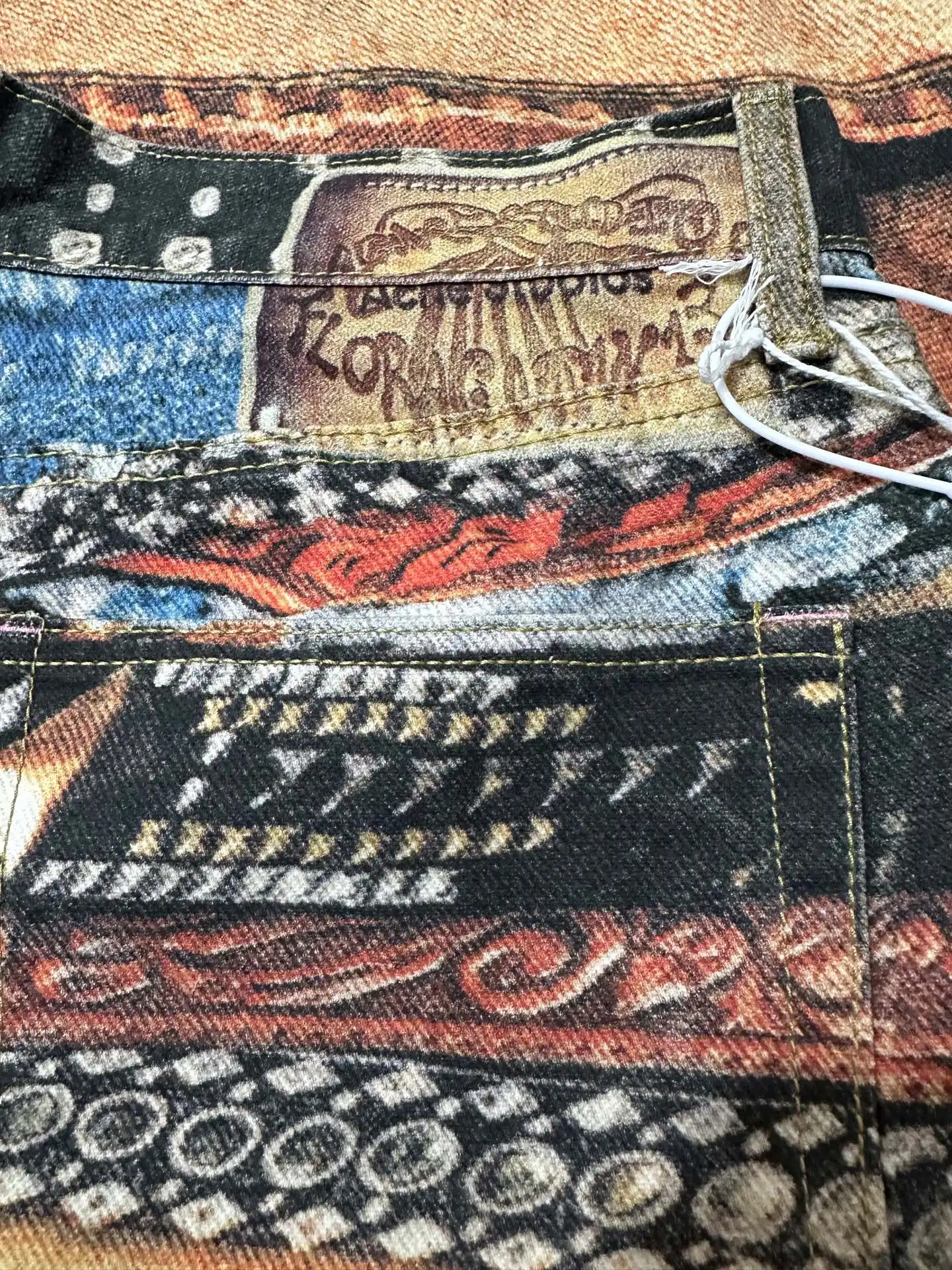 Trompe L'oeil Print Wide-Leg Jeans D31022226 — view 7