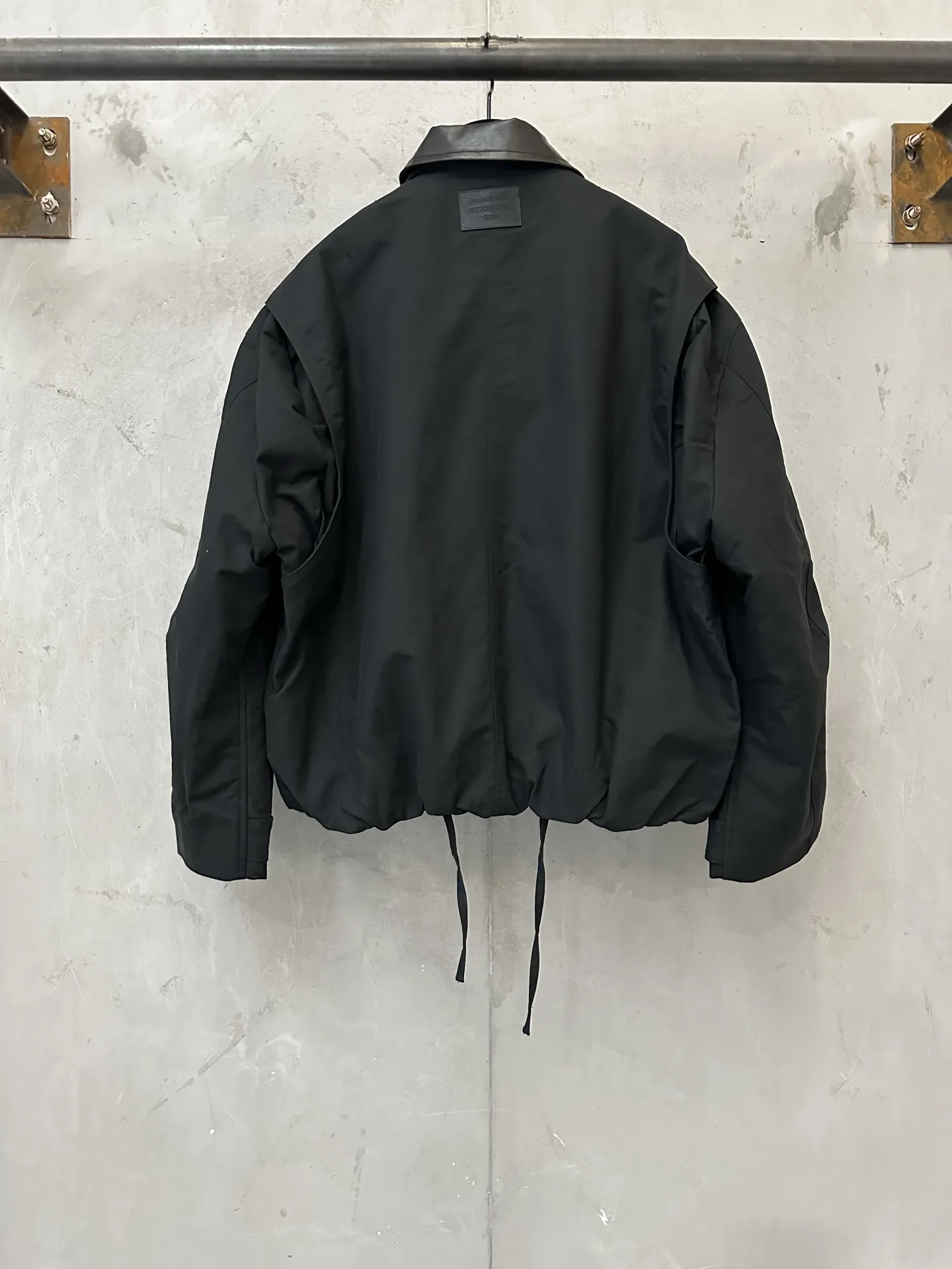 Leather-Trimmed Cotton Twill Jacket D44023141 — view 2