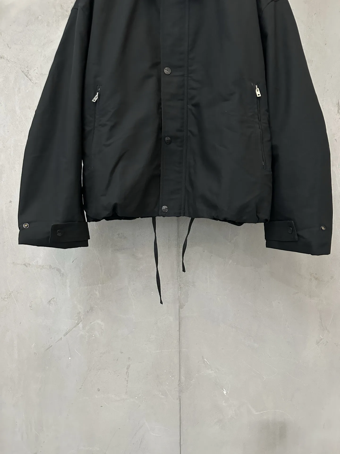 Leather-Trimmed Cotton Twill Jacket D44023141 — view 4