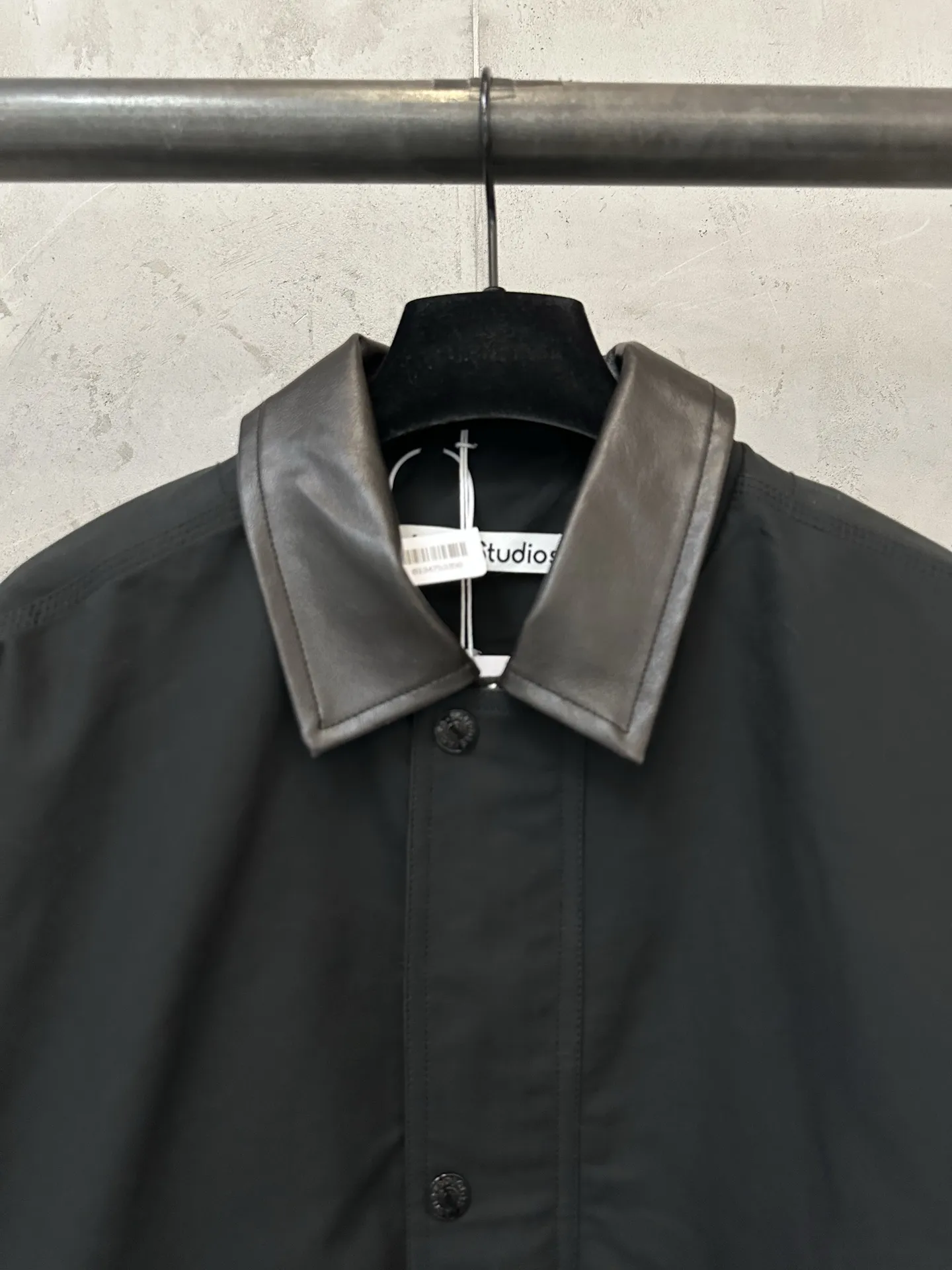 Leather-Trimmed Cotton Twill Jacket D44023141 — view 5