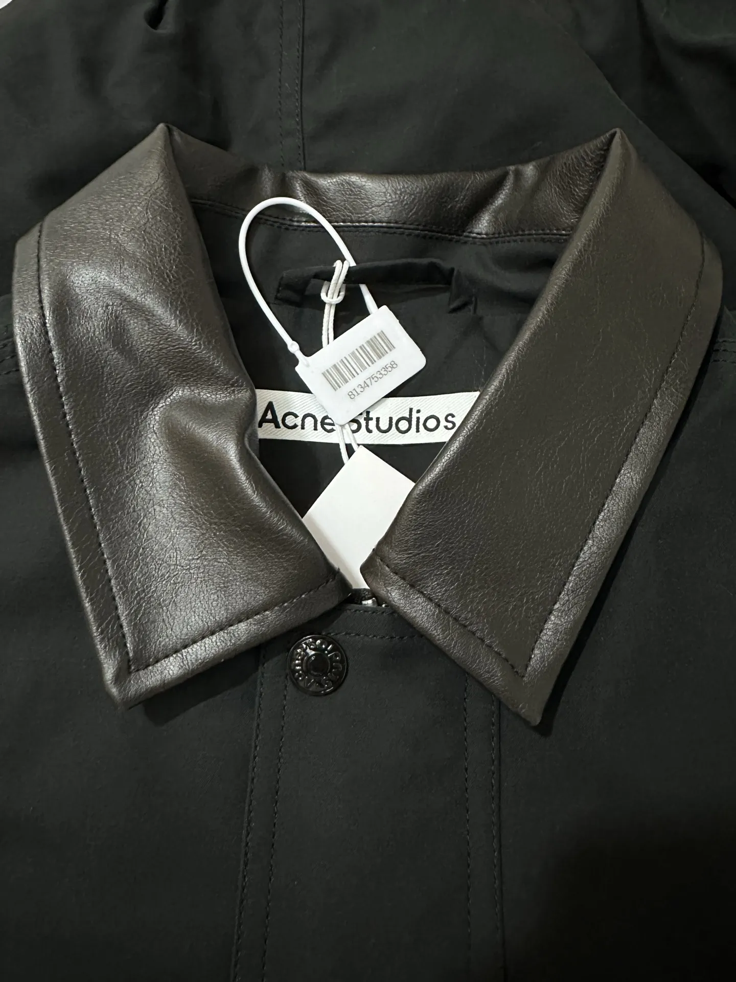 Leather-Trimmed Cotton Twill Jacket D44023141 — view 6