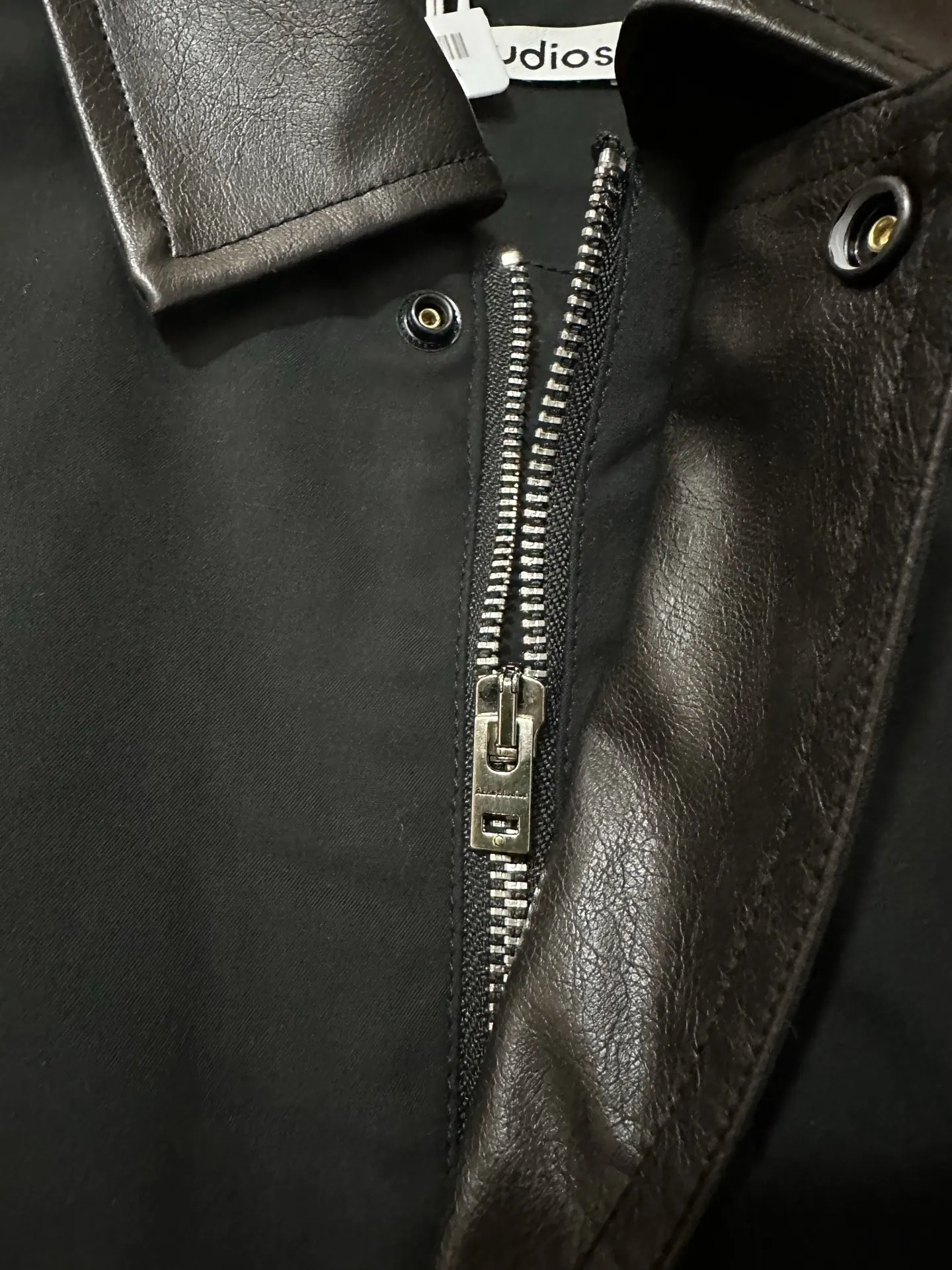 Leather-Trimmed Cotton Twill Jacket D44023141 — view 7
