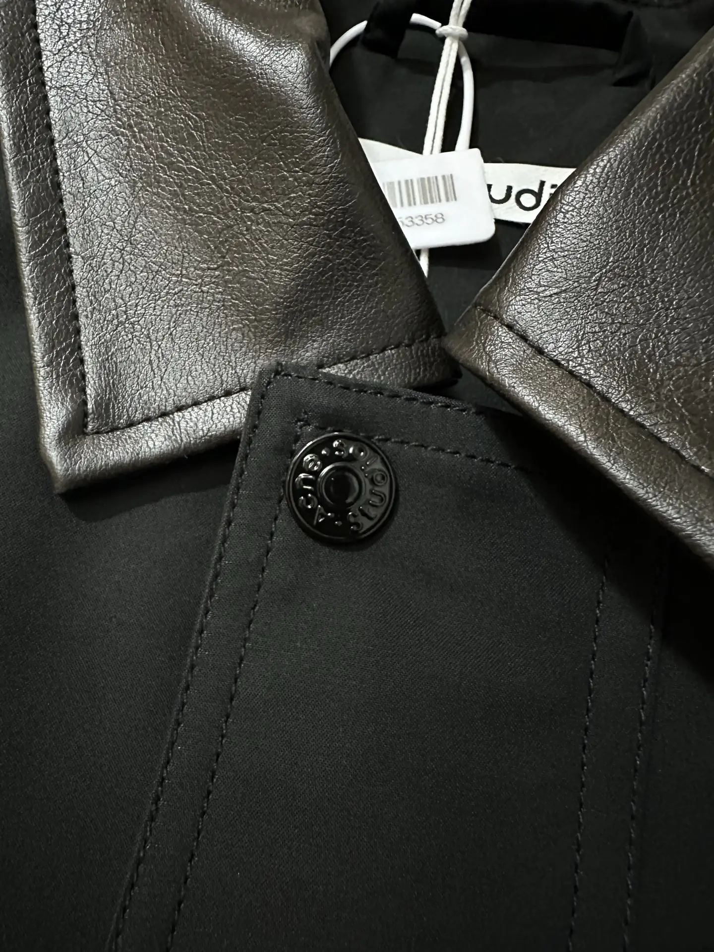 Leather-Trimmed Cotton Twill Jacket D44023141 — view 8