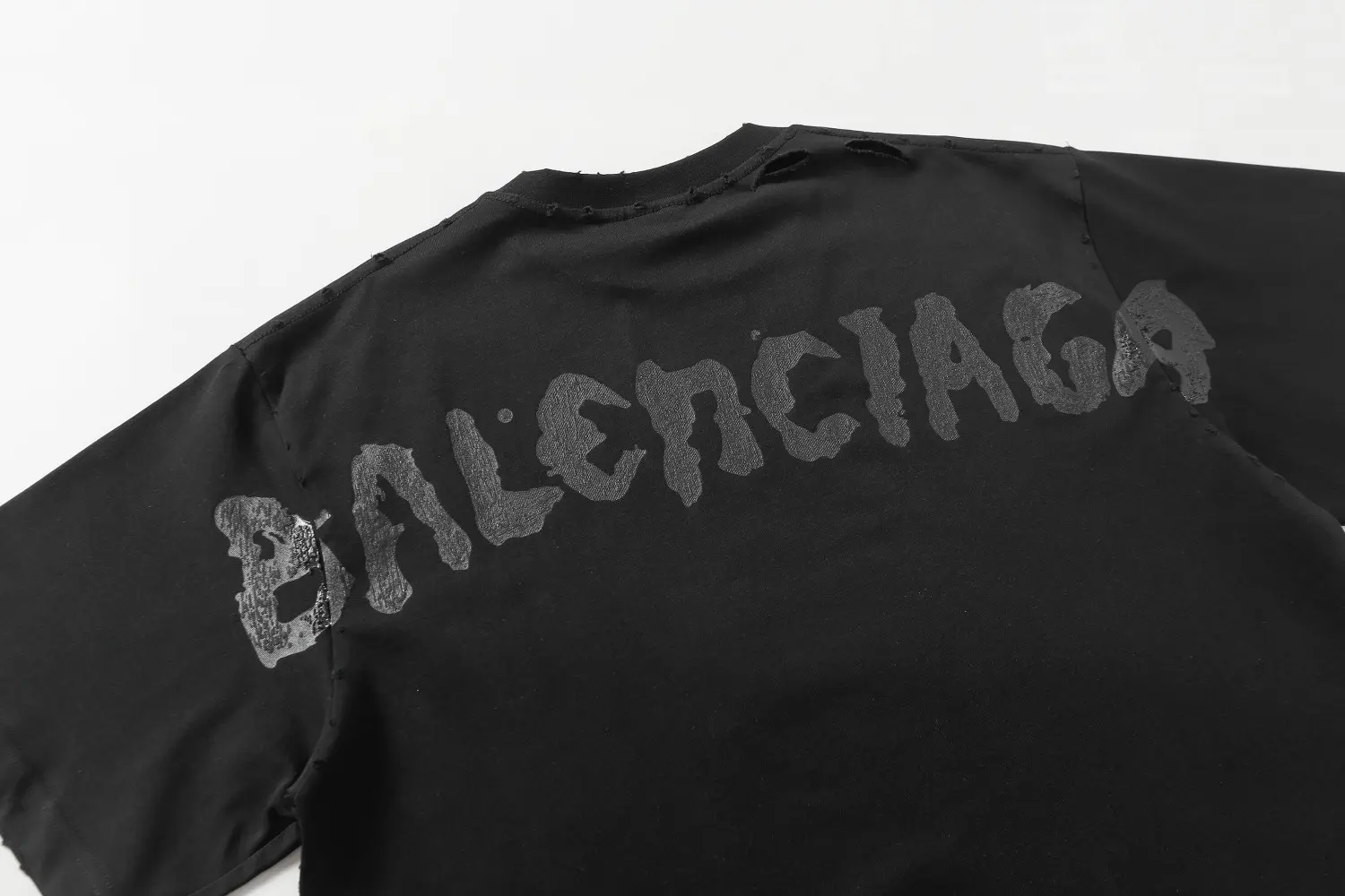 Oversized Distressed Cotton-Jersey T-Shirt D11518662 — view 5
