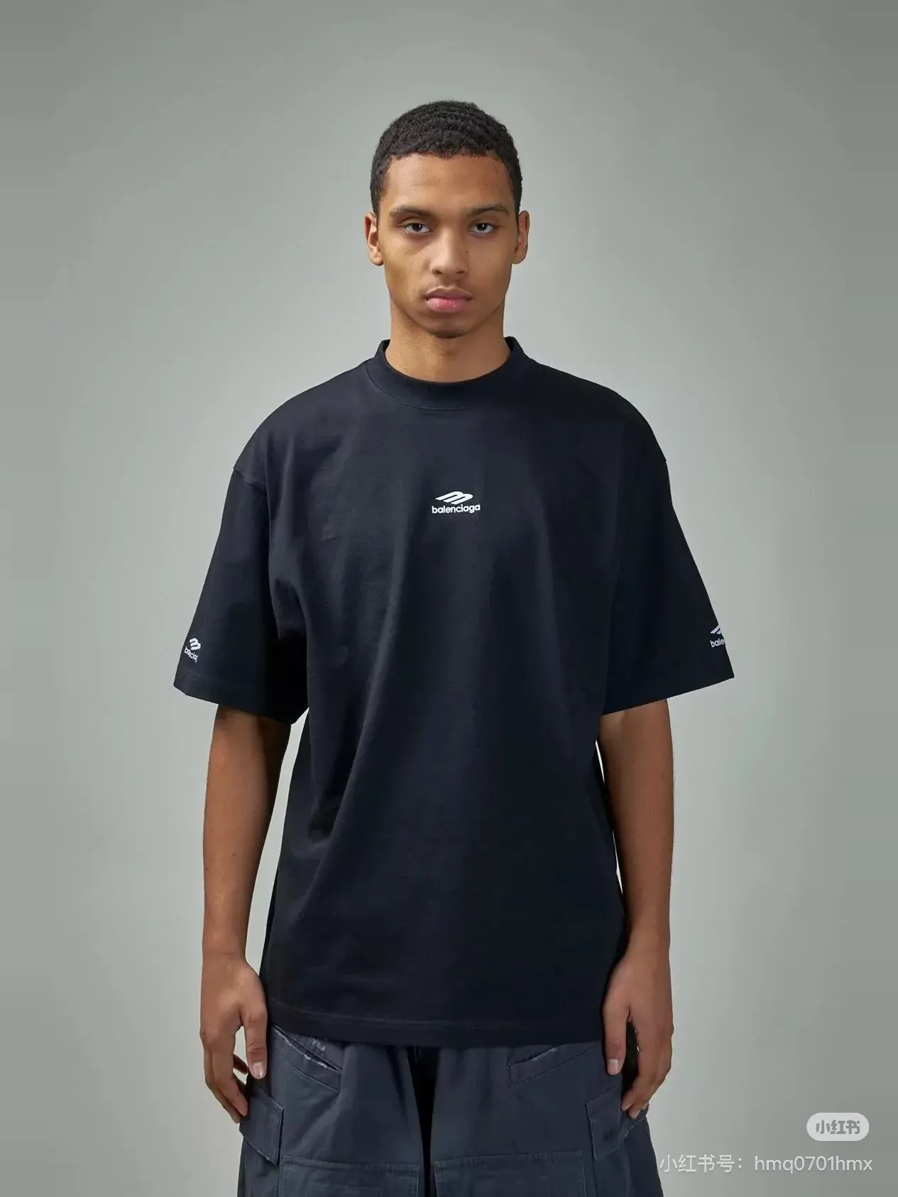 Logo Embroidery Oversized Cotton T-Shirt D15018722 — view 3