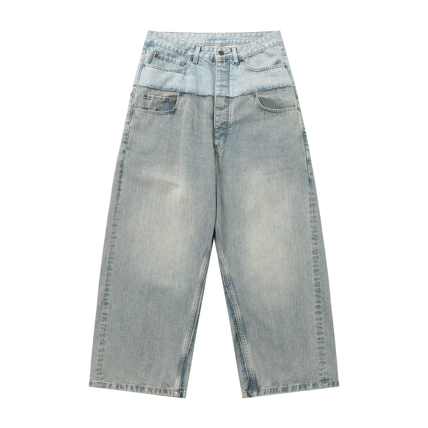 Panelled Wide-Leg Denim Jeans D28018617 — view 17