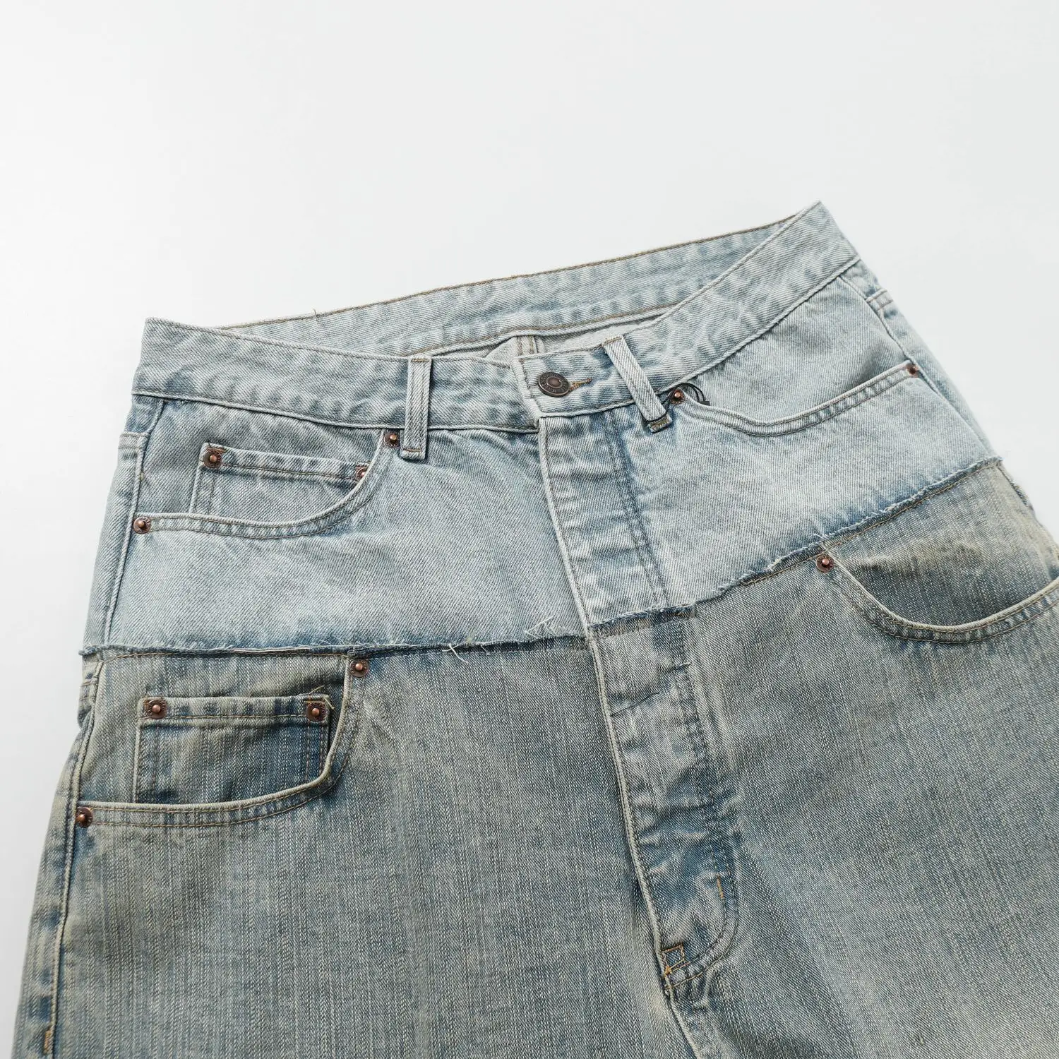 Panelled Wide-Leg Denim Jeans D28018617 — view 19