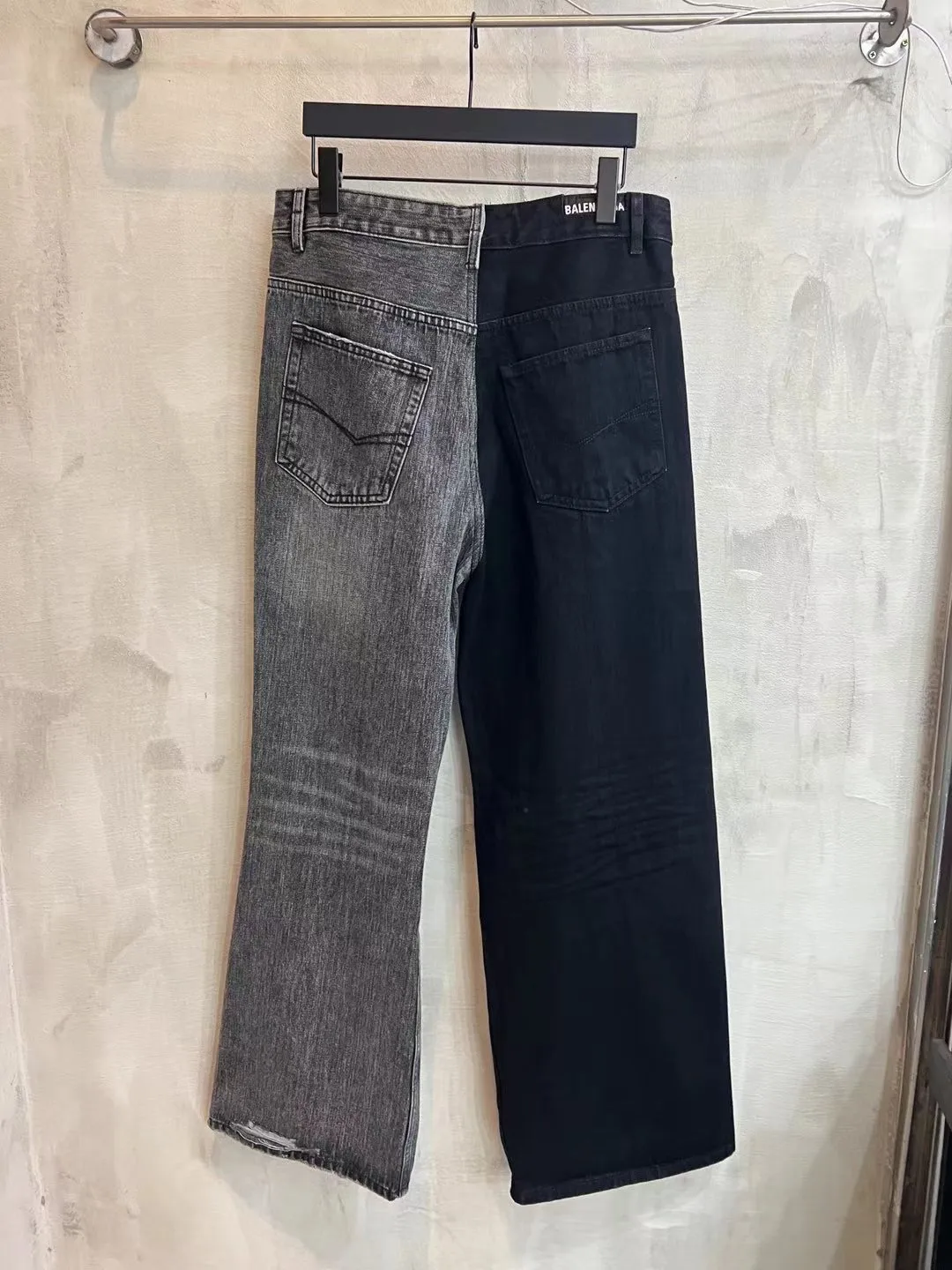 Asymmetric Paneled Straight-Leg Jeans D23520560 — view 10