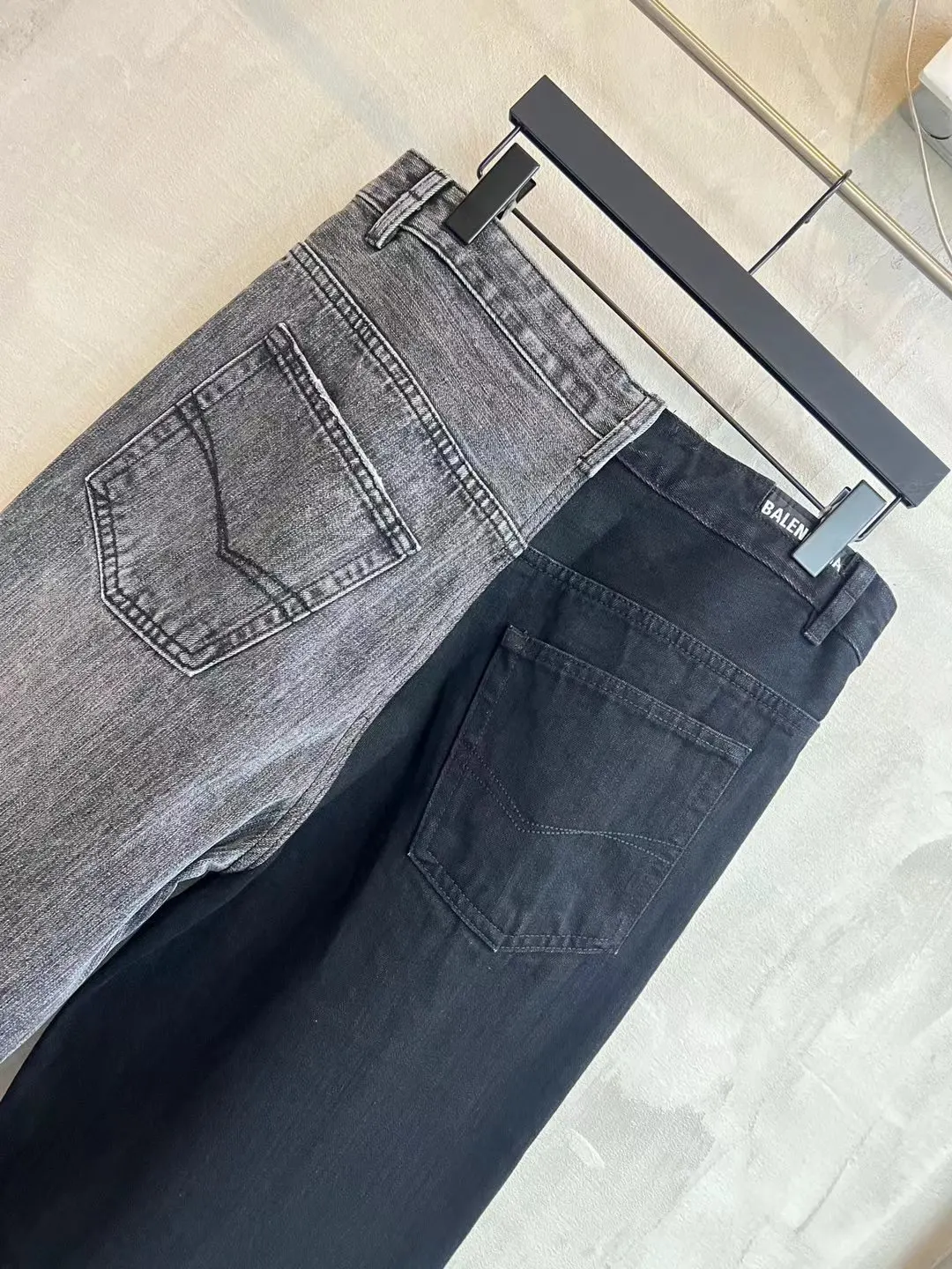 Asymmetric Paneled Straight-Leg Jeans D23520560 — view 15
