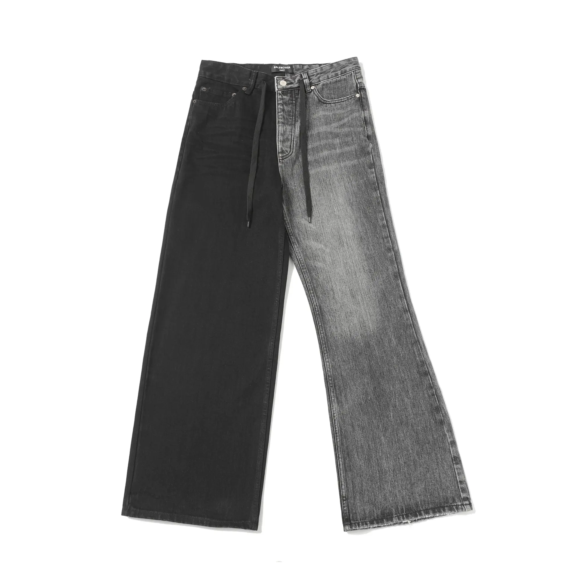 Asymmetric Paneled Straight-Leg Jeans D23520560 — view 18