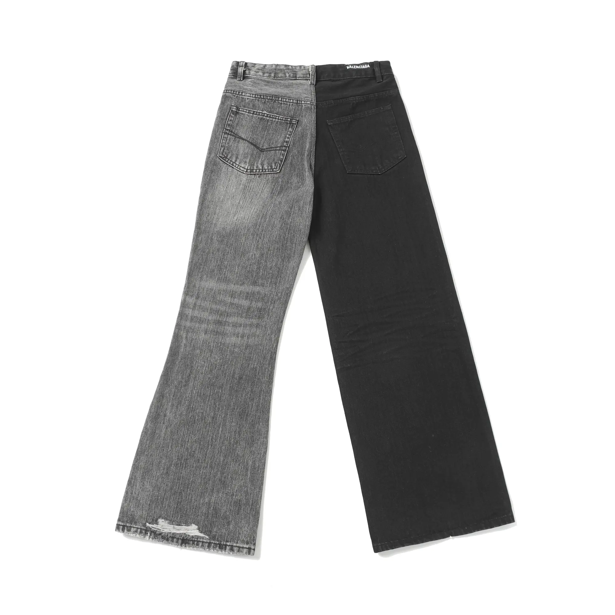 Asymmetric Paneled Straight-Leg Jeans D23520560 — view 19