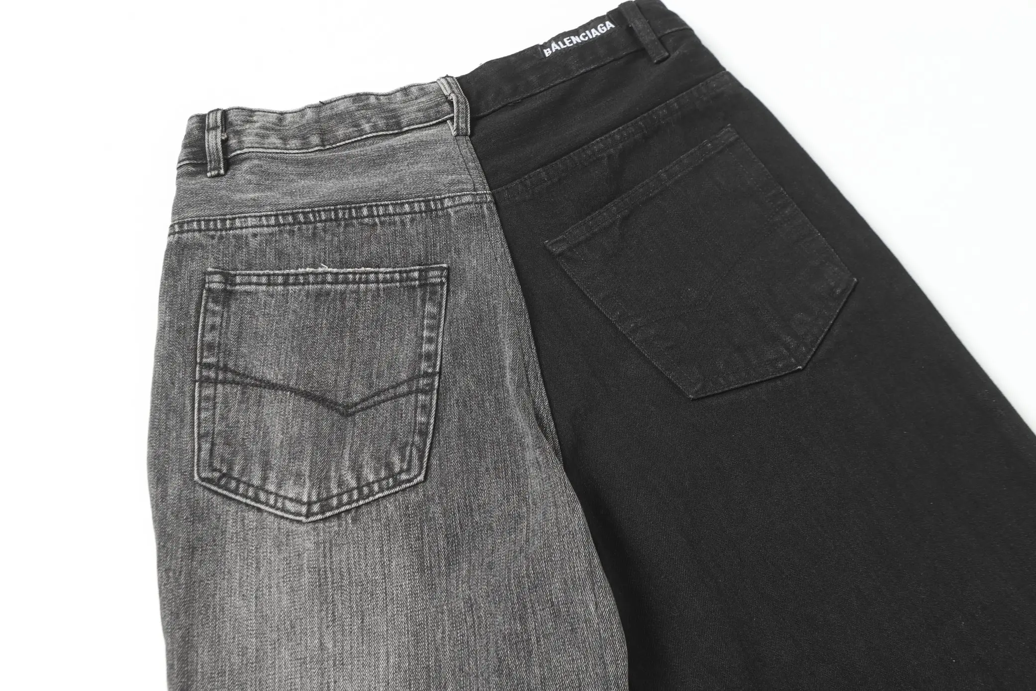 Asymmetric Paneled Straight-Leg Jeans D23520560 — view 23