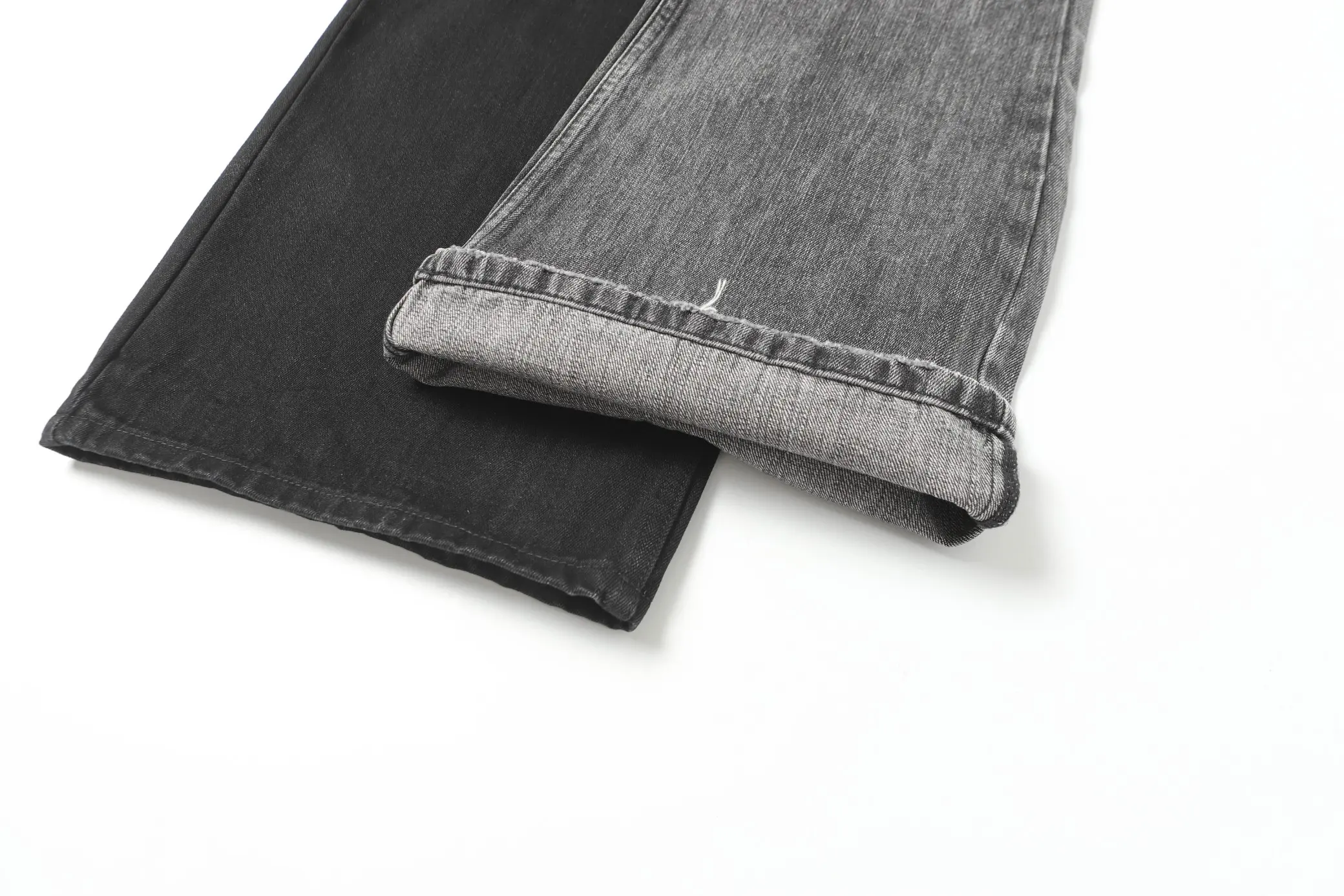 Asymmetric Paneled Straight-Leg Jeans D23520560 — view 25