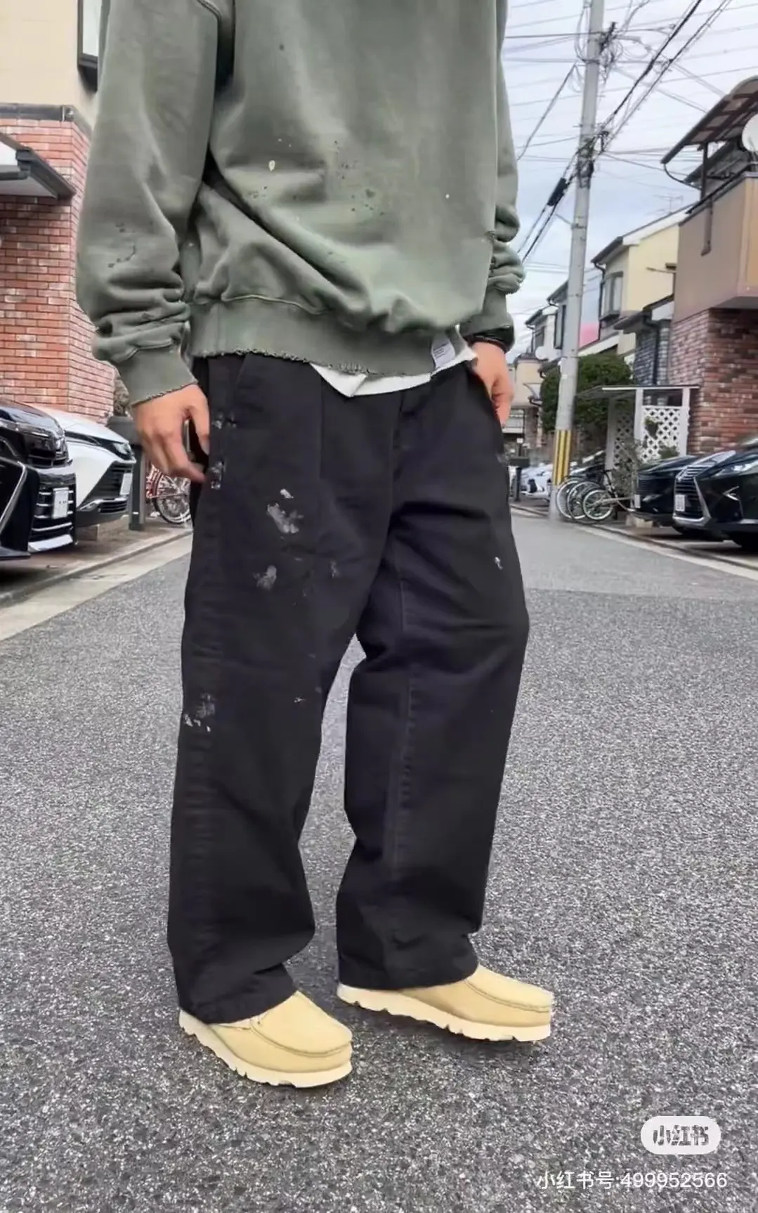 Ancellm Paint-Splatter Double-Pleat Trousers D18520554 — view 3