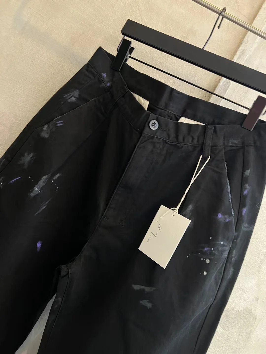 Ancellm Paint-Splatter Double-Pleat Trousers D18520554 — view 12