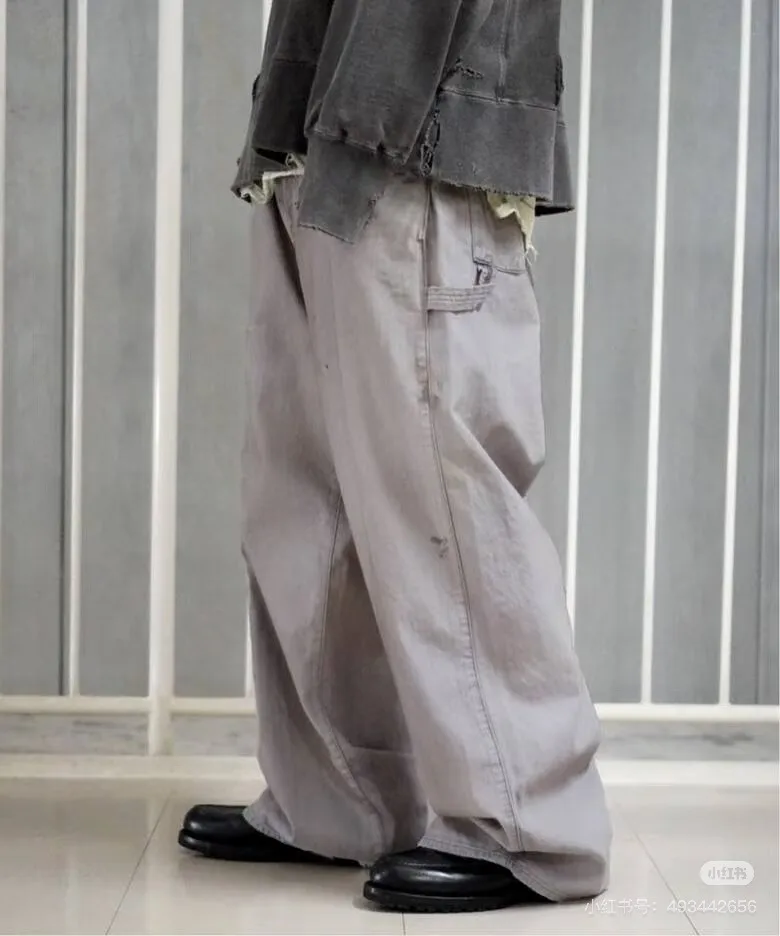 Ancellm Distressed Wide-Leg Denim Trousers D20520565 — view 6